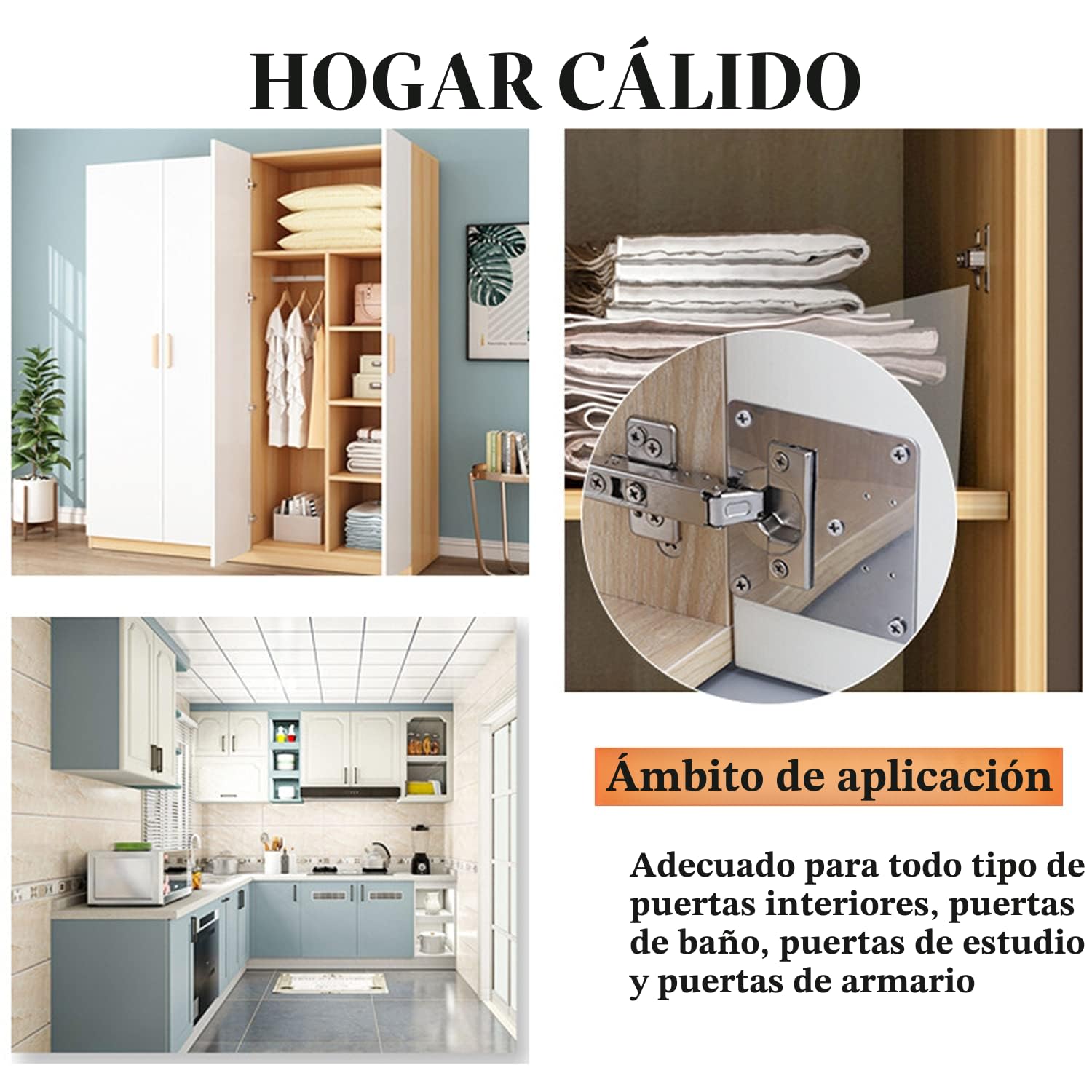 Placa Reparación Bisagra,4 Piezas unidades acero inoxidable juego de reparación con tornillos de fijación para muebles de madera, cocina, armarios, muebles