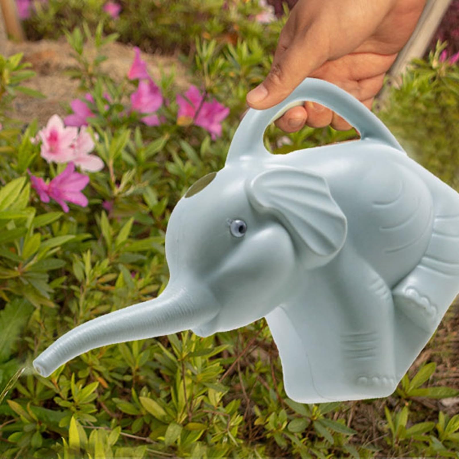 Regadera Con Forma De Elefante Para Plantas - Herramienta De Jardinería Ligera Y Decorativa - Boquilla Alargada Y Antideslizante - Ideal Para Niños Y Adultos - Color Rosa O Azul