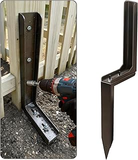 Pack of 1 Adjustable Fence Post Repair Kit Quick Fix Rotted Tilted Broken Leaning Wood Posts Support Easy Solution Heavy Duty Steel Wooden Fence Post Anchor Stakes
