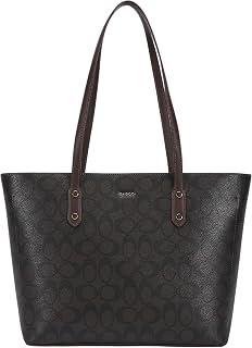 BAGCO Women’s Signature Tote Handbag with Matching Pouch & Crossbody – Large Capacity PU Leather Shoulder Bag for Office, ... Price In India