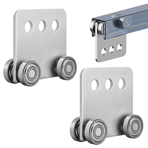 Miniatura 6 de 2 rodillos de montaje de carro de 6 ruedas para unistrut 1-58 pulgadas de ancho y todos los canales de puntal de 1-58 pulgadas o más alto