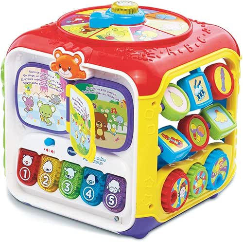 VTech - Super Cube des Découvertes â€“ Cube Dâ€™Activités Bébé,