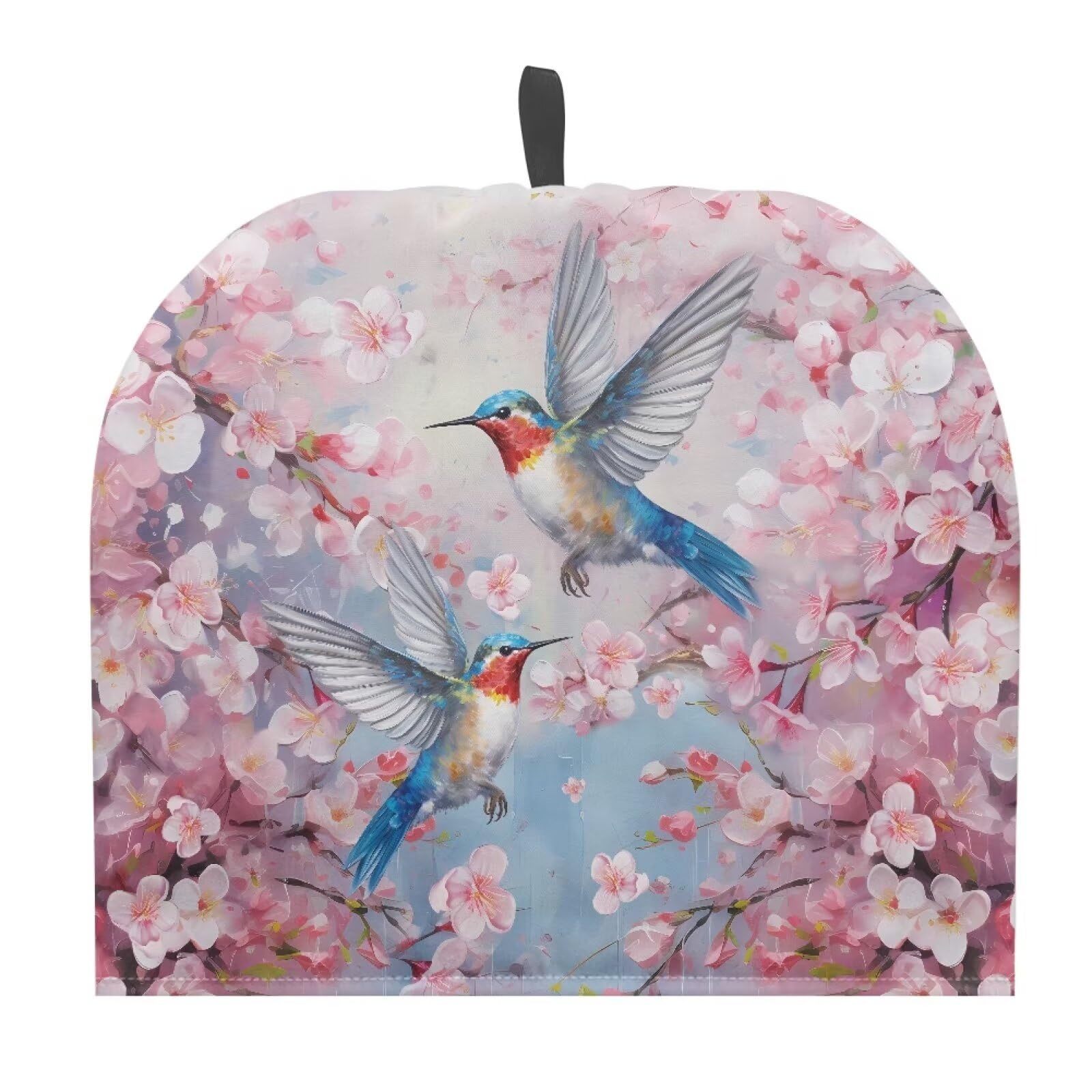 DISNIMO Flower Hummingbird Tea Cozies for Teapot Large Teapot Cozy Insulated & Keep Warm Kitchen Coffee Pot Dust Cover Washable Soft Fabric Tea Kettle Cloth Cover Decorative Kitchen Accessories