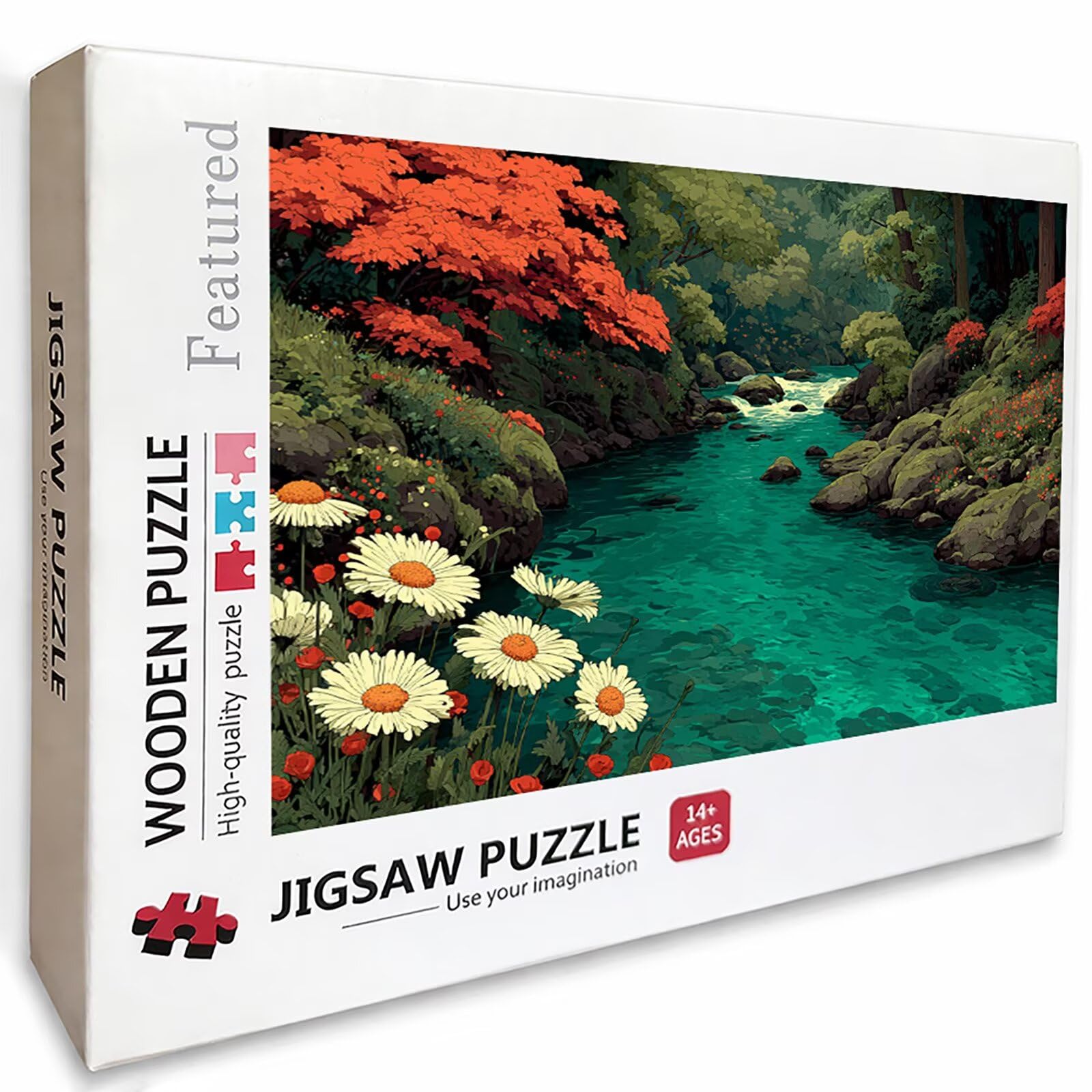 Puzzle Arte con Scatola Flower, Visualizzazione Puzzle Legno 6000 Pezzi Adulti 179x105cm, Attività di Intrattenimento ad Alta Difficoltà, DIY Classici Gioco, Jigsaw Per Tutta La Famiglia, L-9638