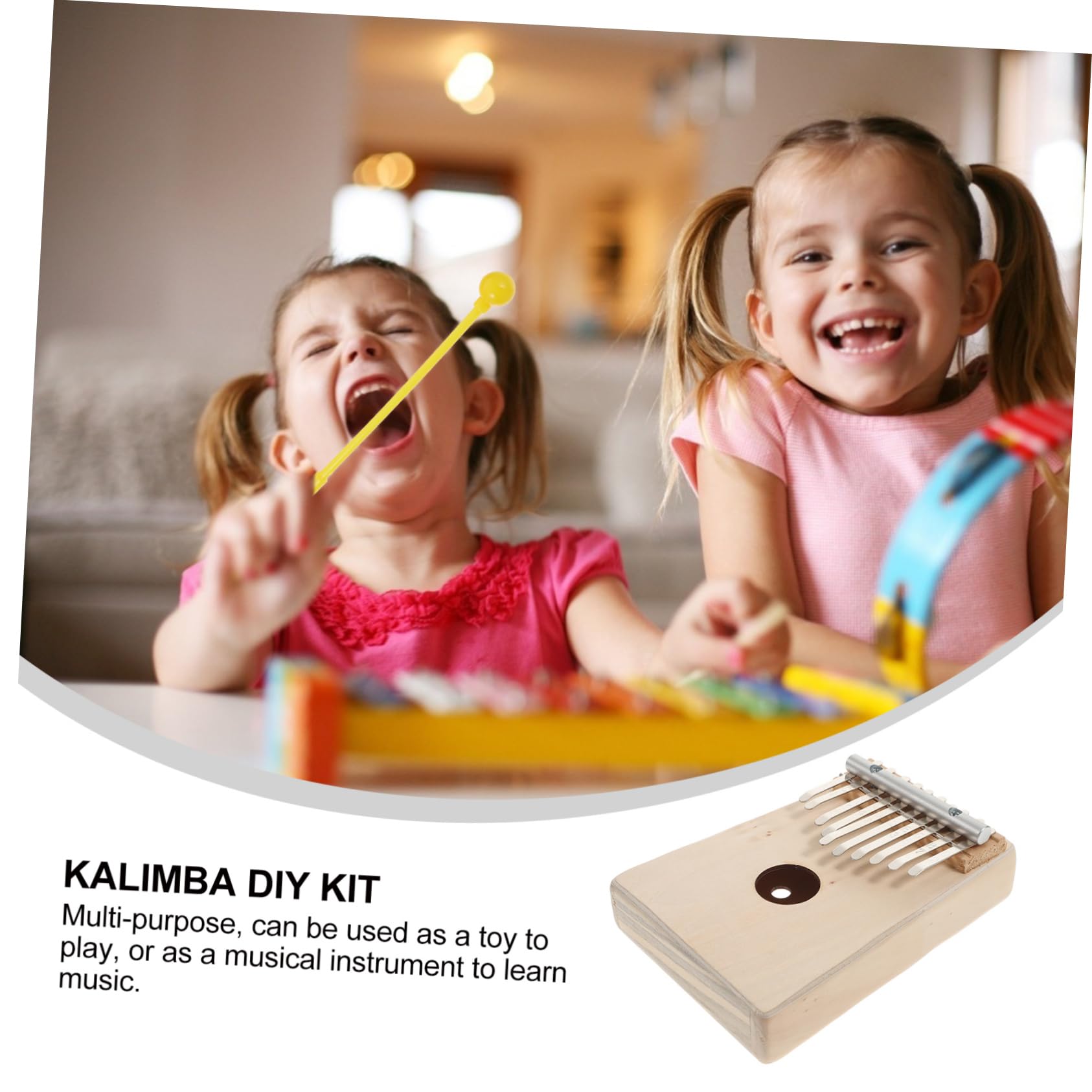 HANABASS 10 Keys Wooden Thumb Piano Diy Set Kalimba Music Instrument Metal Keys Resonance Design for