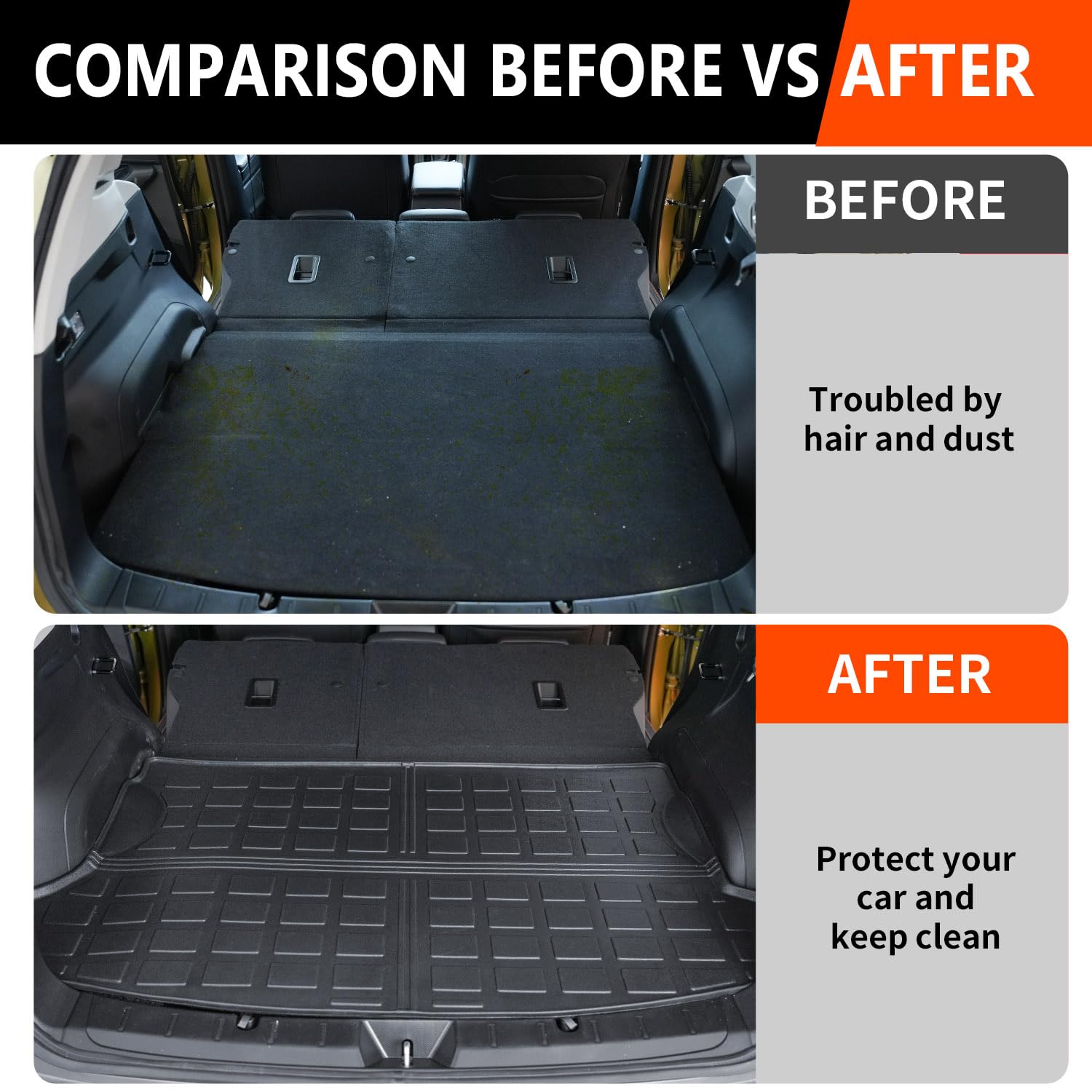 SMARTLINER Cargo Liner For Subaru Impreza Hatchback & Crosstrek (2018-2019) - All-Weather Trunk Mat, Black 13 thumbnail image