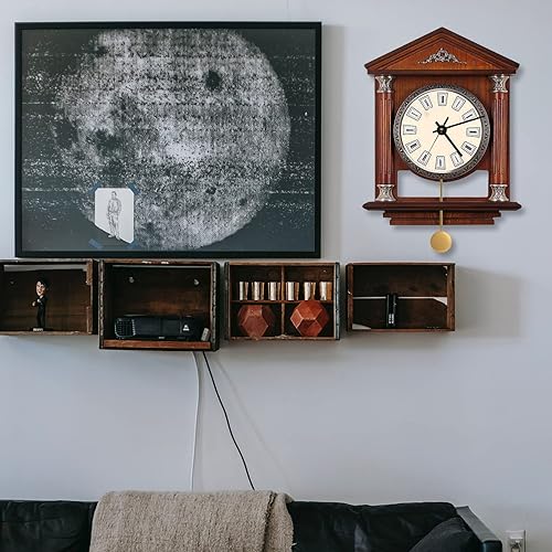 Miniatura 3 de VOSAREA Reloj de pared de repuesto de péndulo Reloj de metal Mecanismo de movimiento de péndulo Parte para reparación de reloj DIY Dorado