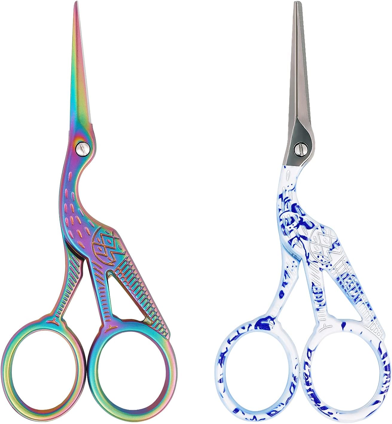 Embroidery Scissors, Stainless Steel Needlework Scissors, 2PCs, 11.5CM