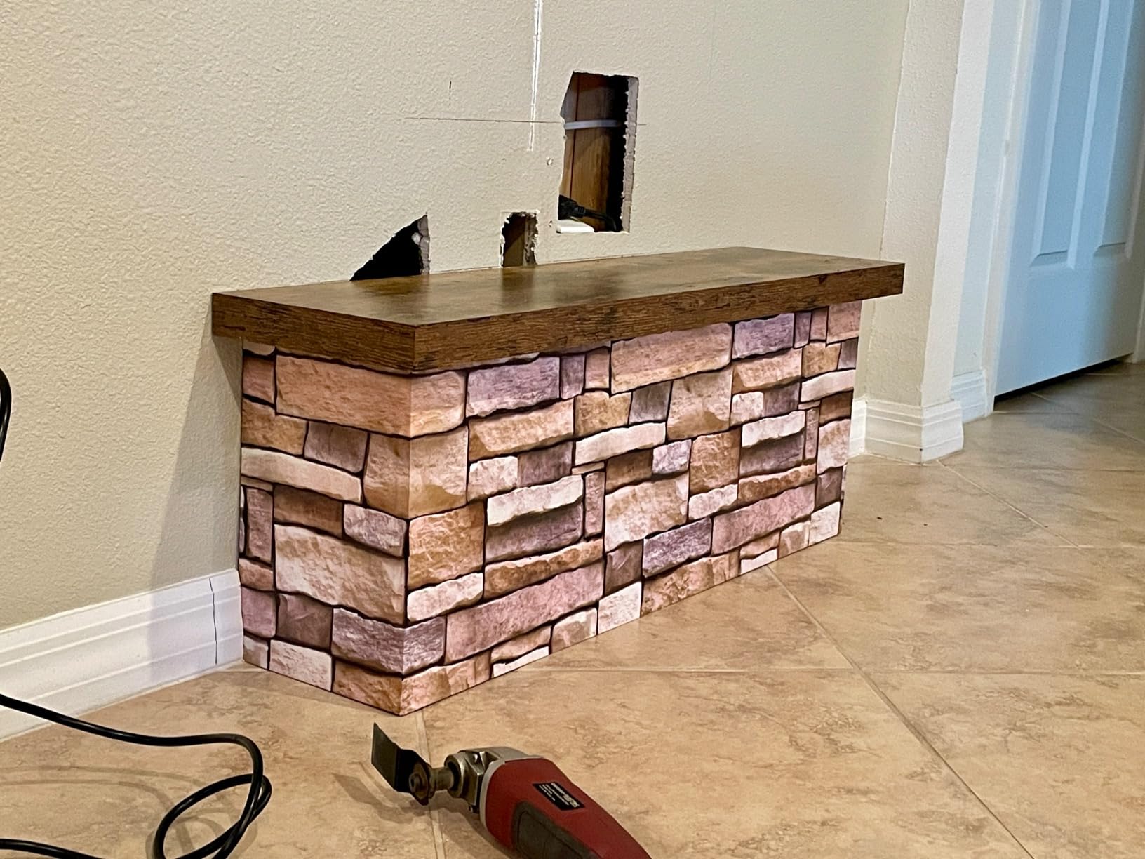 6/mo Finance Yancorp 32.8ft Peel and Stick Wallpaper Stone Brick