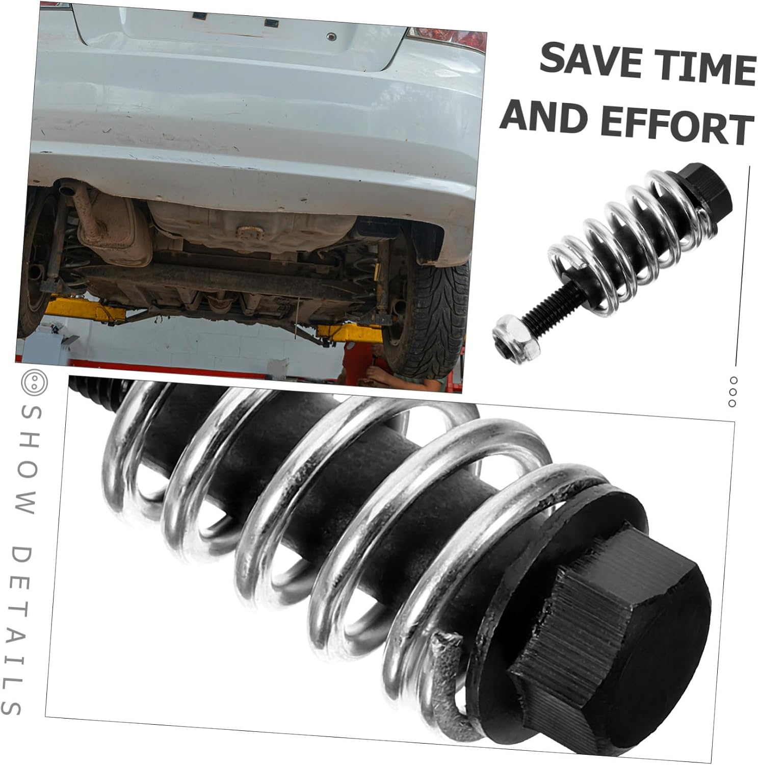 PRETYZOOM Manifold Studs Nuts Bolt Kit Bolt Spring Hardware for Car Modification Accessory