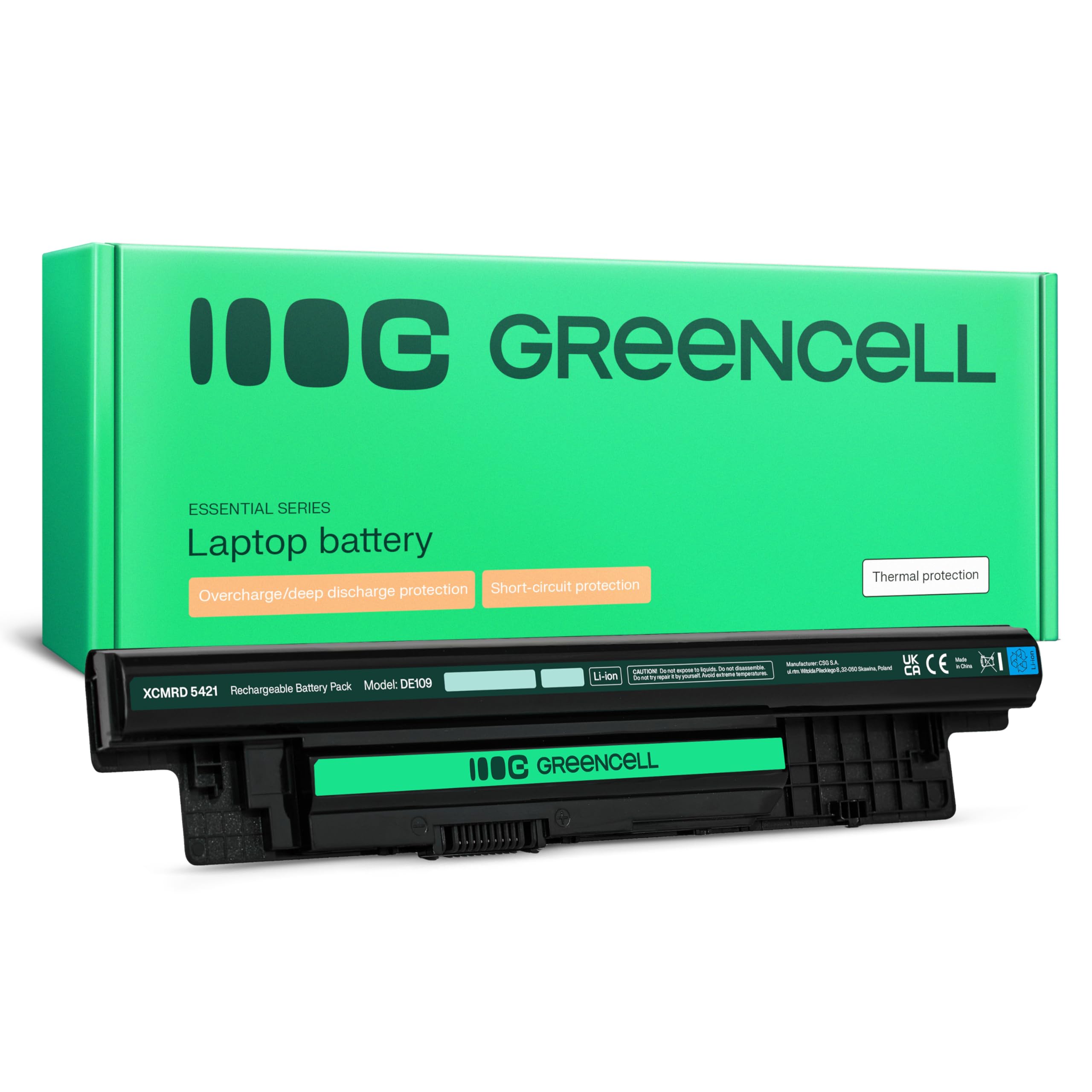 Green Cell Bateria MR90Y XCMRD do Dell Inspiron 15 3521 3531 3537 3541 3542 (2200mAh 14.8V Czarna)