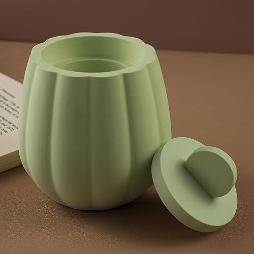 Miniatura 8 de Caja de almacenamiento con tapas, juego de moldes para tarros de velas, moldes creativos de silicona para velas, moldes para ollas, rayas redondas