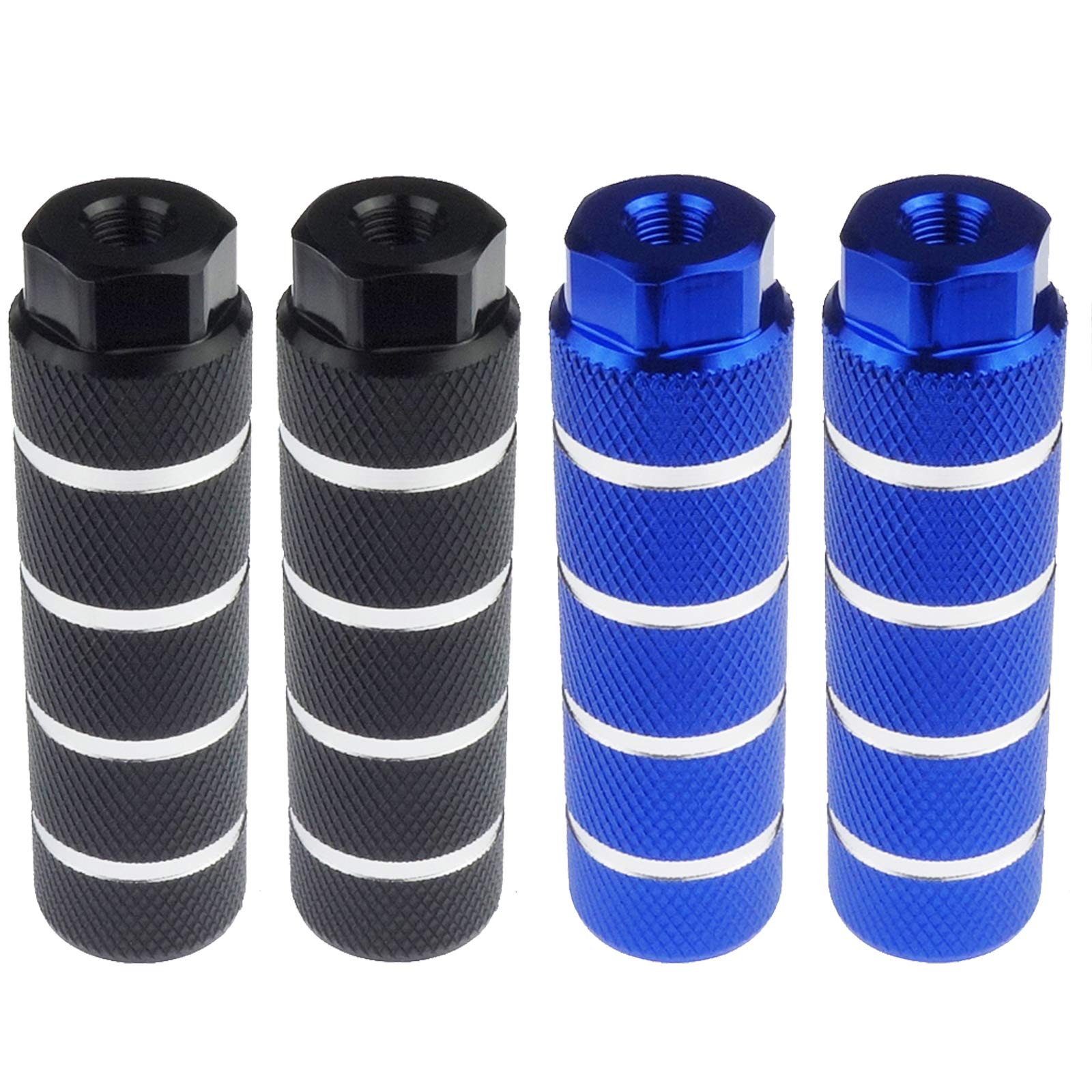 2 Pairs Aluminum Alloy Bike Pegs for Mountain Bike Cycling Rear Stunt Pegs Fit 3/8 inch Axles