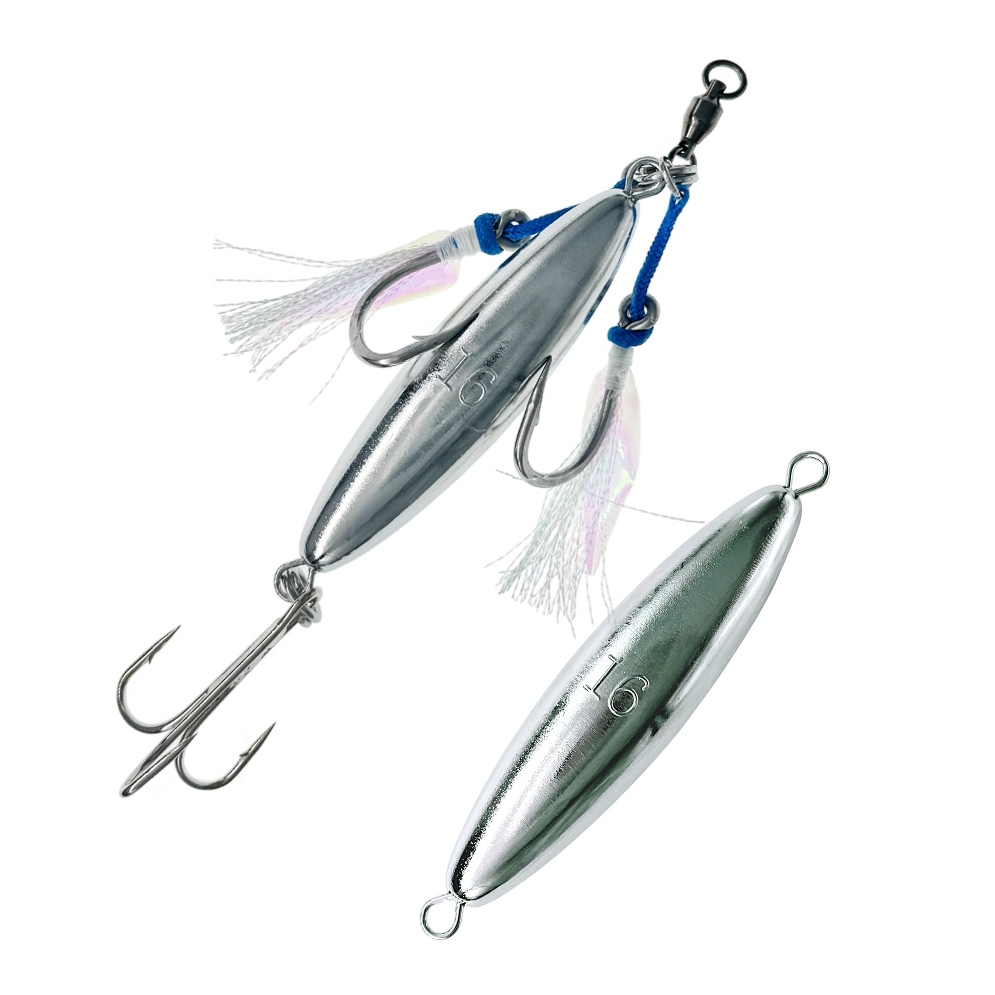 Tungsten Jig 8oz Smooth Diamond Cod Lure Fishing Jig Saltwater Vertical ...