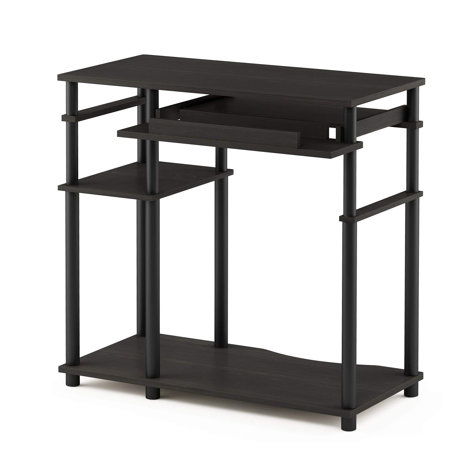 Furinno Bureaux d'Ordinateur, Bois, Expresso/Noir, Taille Unique, One Size