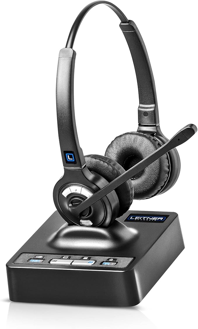 Leitner LH275 2in1 Wireless Office Headset with Mic Computer and