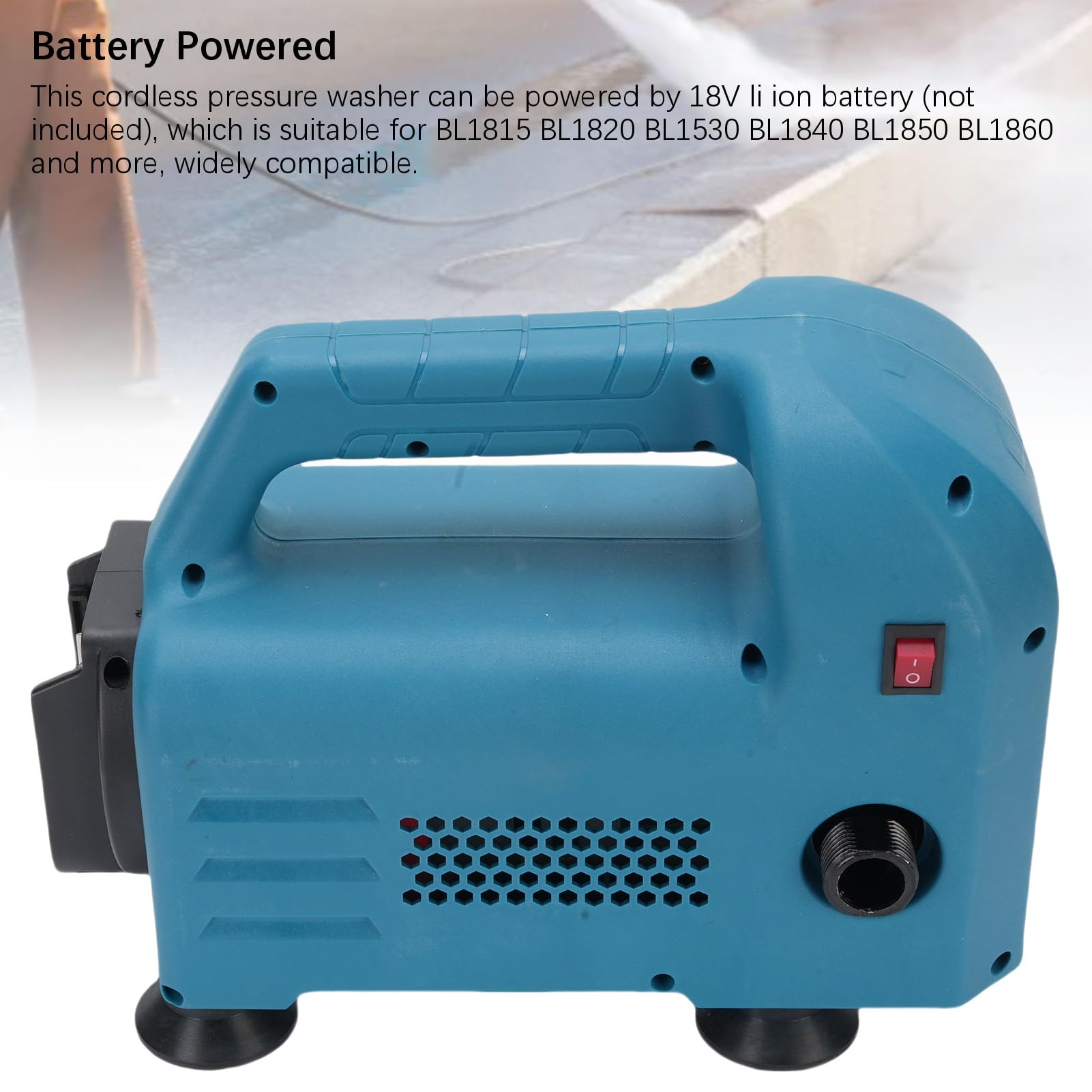 Marhynchus Idropulitrice a Batteria, Materiale ABS, Pressione 150 Bar per Lavaggio Auto, Irrigazione Piante e Pulizia Generale con compatibilità Batteria per BL1815 BL1820