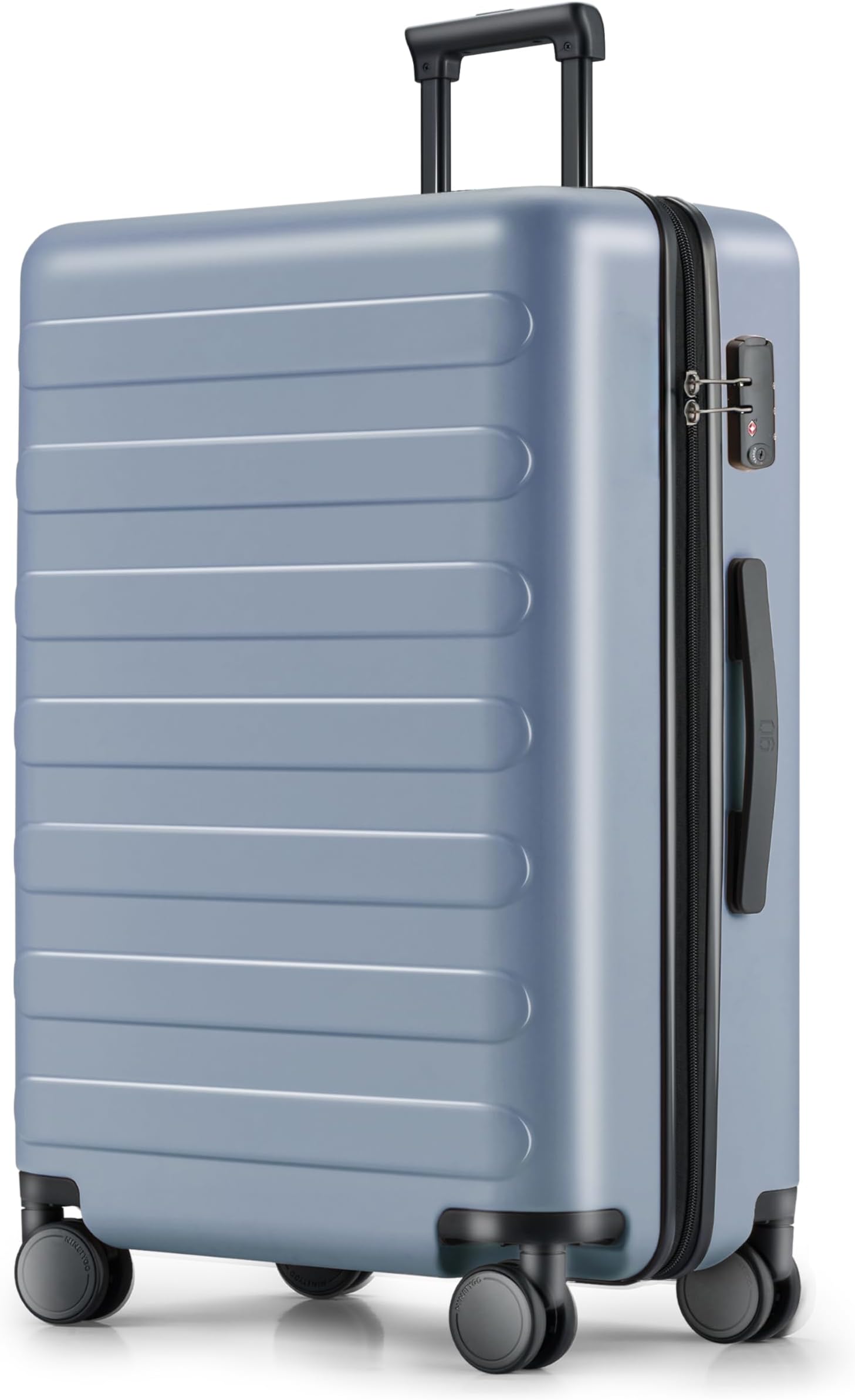 NINETYGO Large Checked Luggage 28 Inch, Checking In Luggage with Smooth Spinner Wheels, Lightweight, Hard Shell PC Suitcase, Lightweight Travel Luggage, TSA Approved (Shadow, Rhine Basic)