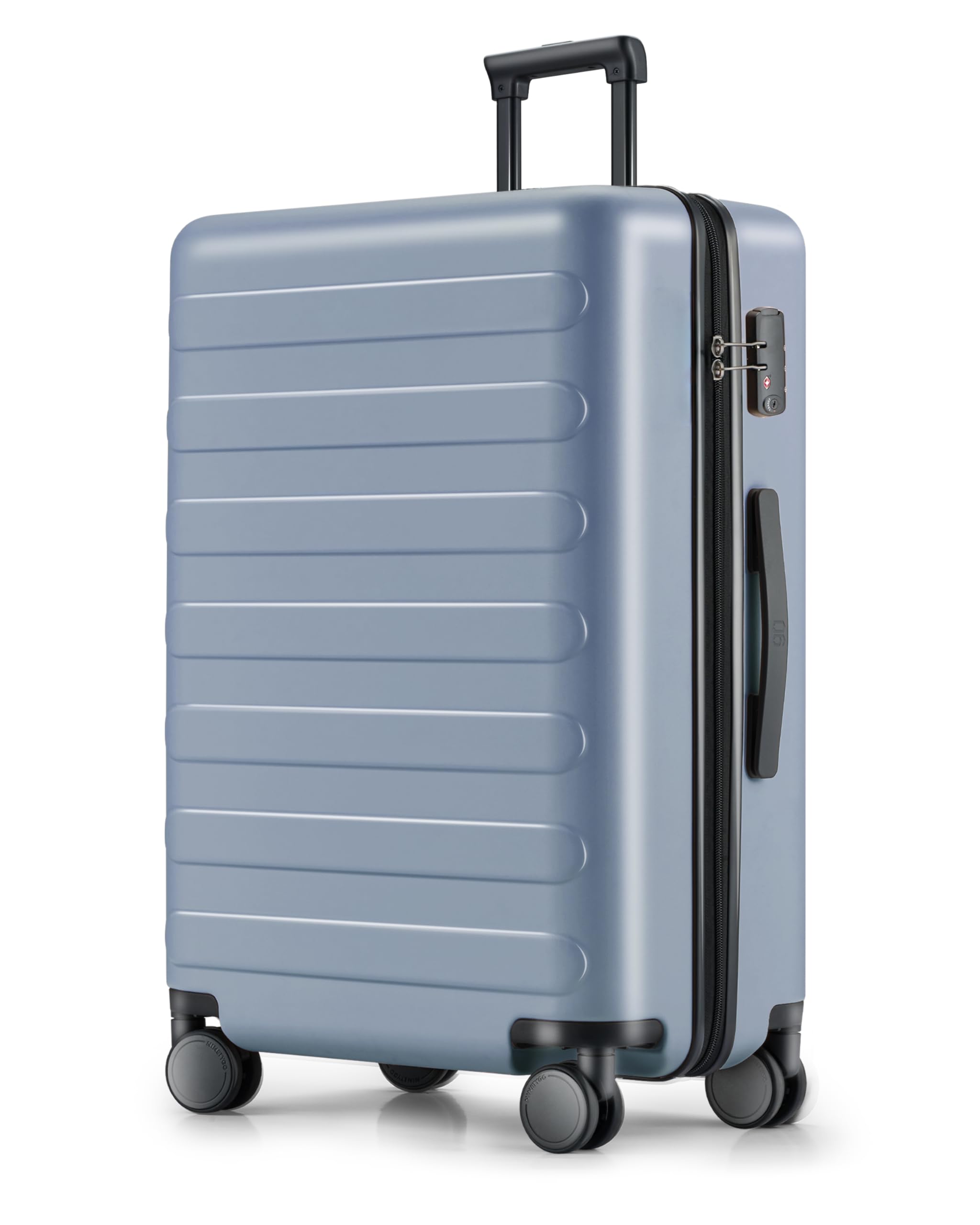 NINETYGOLarge Checked Luggage 28 Inch, Checking In Luggage with Smooth Spinner Wheels, Lightweight, Hard Shell PC Suitcase, Lightweight Travel Luggage, TSA Approved (Shadow, Rhine Basic)