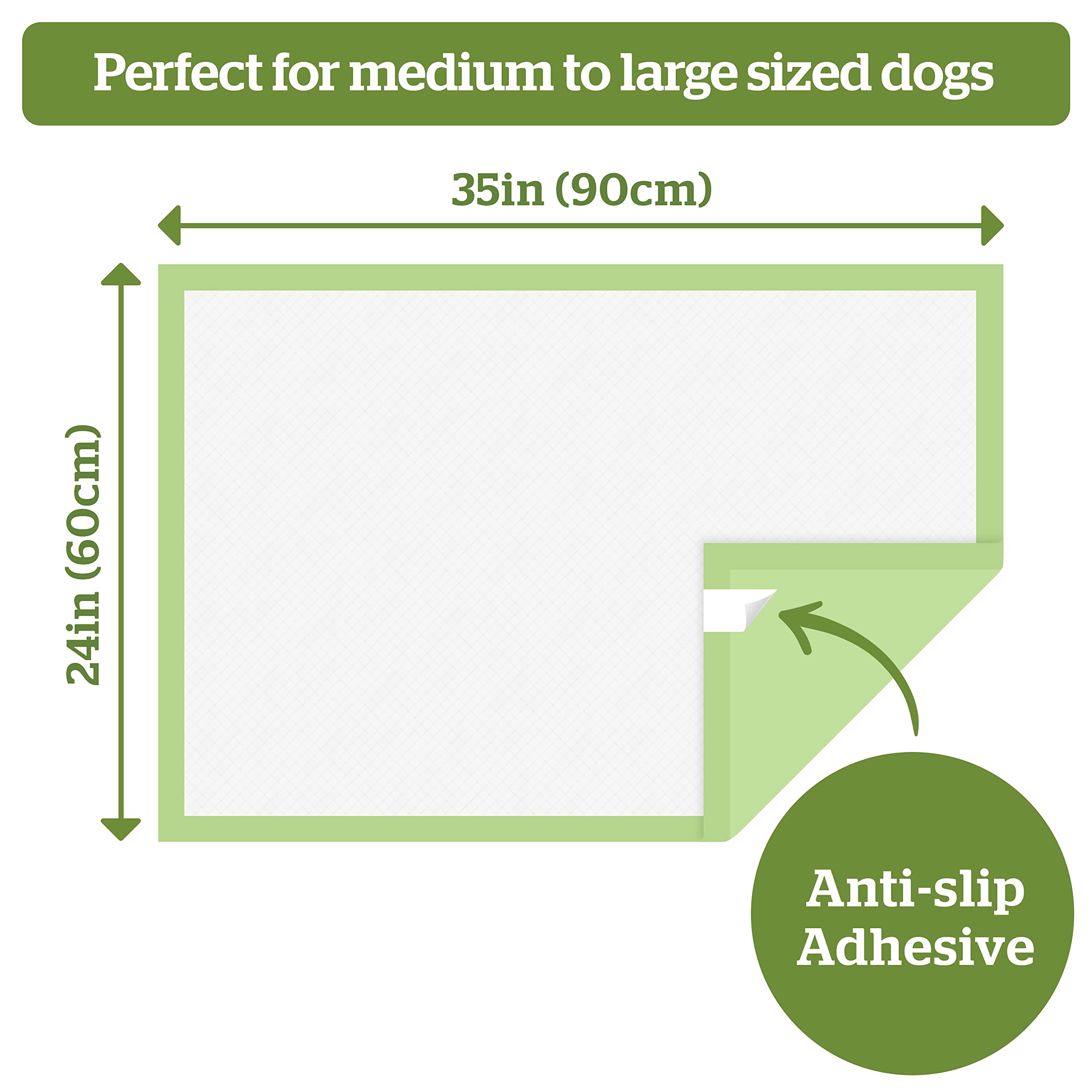 Pogi's XL Dog Training Pads with Adhesive Sticky Tabs (40Count