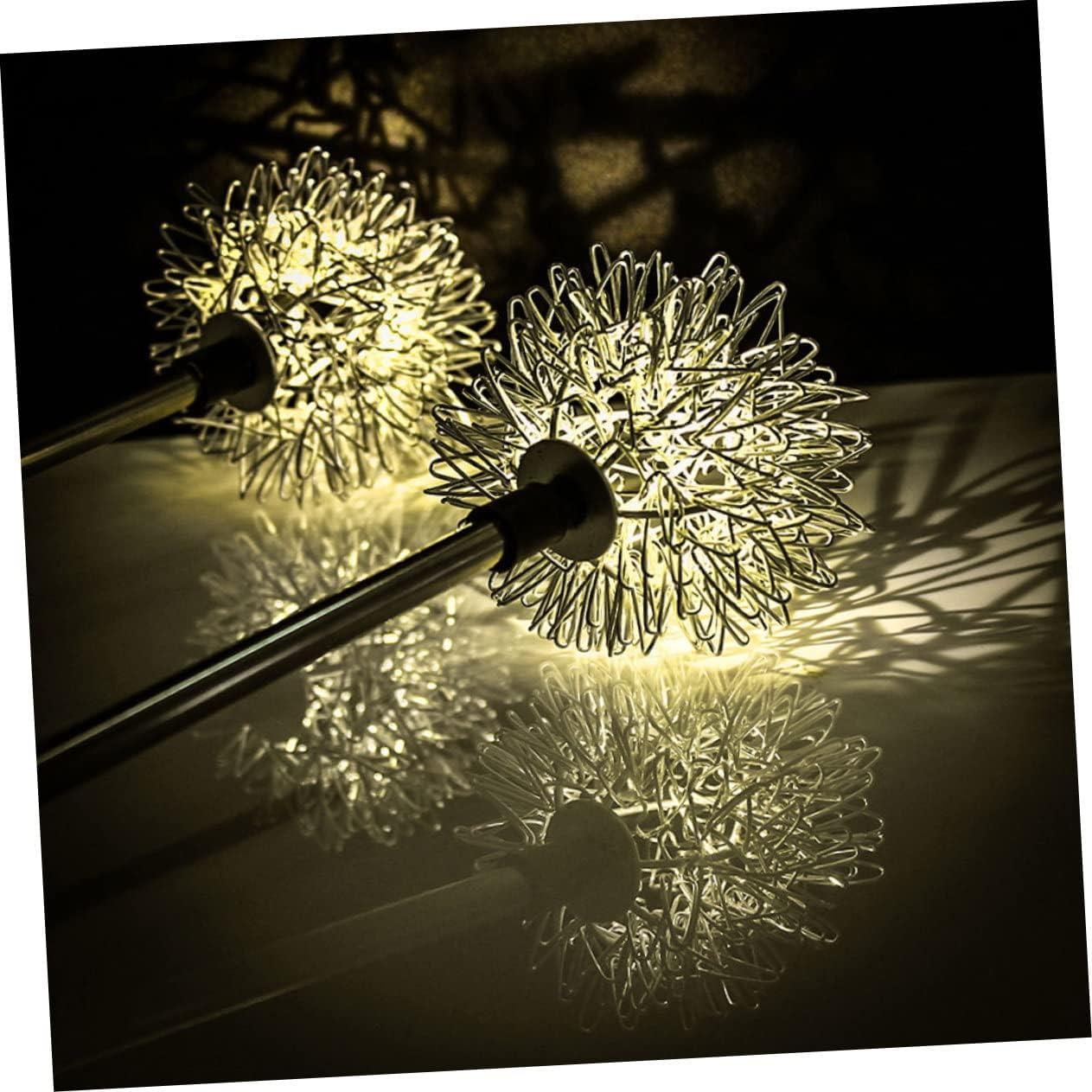 Toyvian 4 Pcs Dandelion Shaped Solar Garden Stake Lights Decorative Outdoor Lawn Lamp with Design Easy Installation for Charming Night Atmosphere