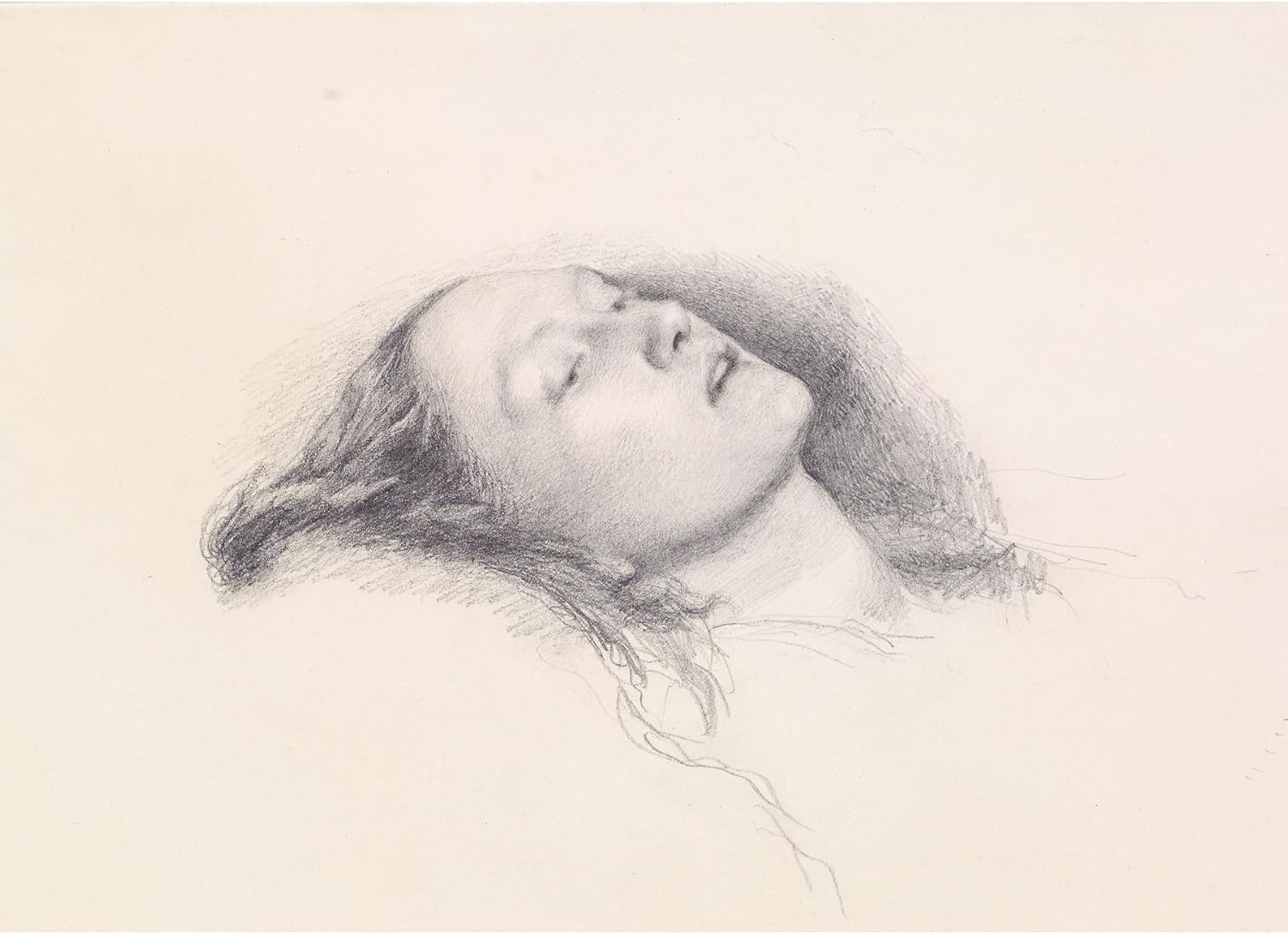 ArtDirect Ophelia - Head Study (1852) Unframed Art Print Giclee Poster by Sir John Everett Millais - Ready for Framing with Customization Sizes 10x7, 14x10, 20x14, 33x24, 48x35 and 60x43 inches