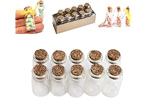 Mini Overall Decorative Bottles with Cork Tops