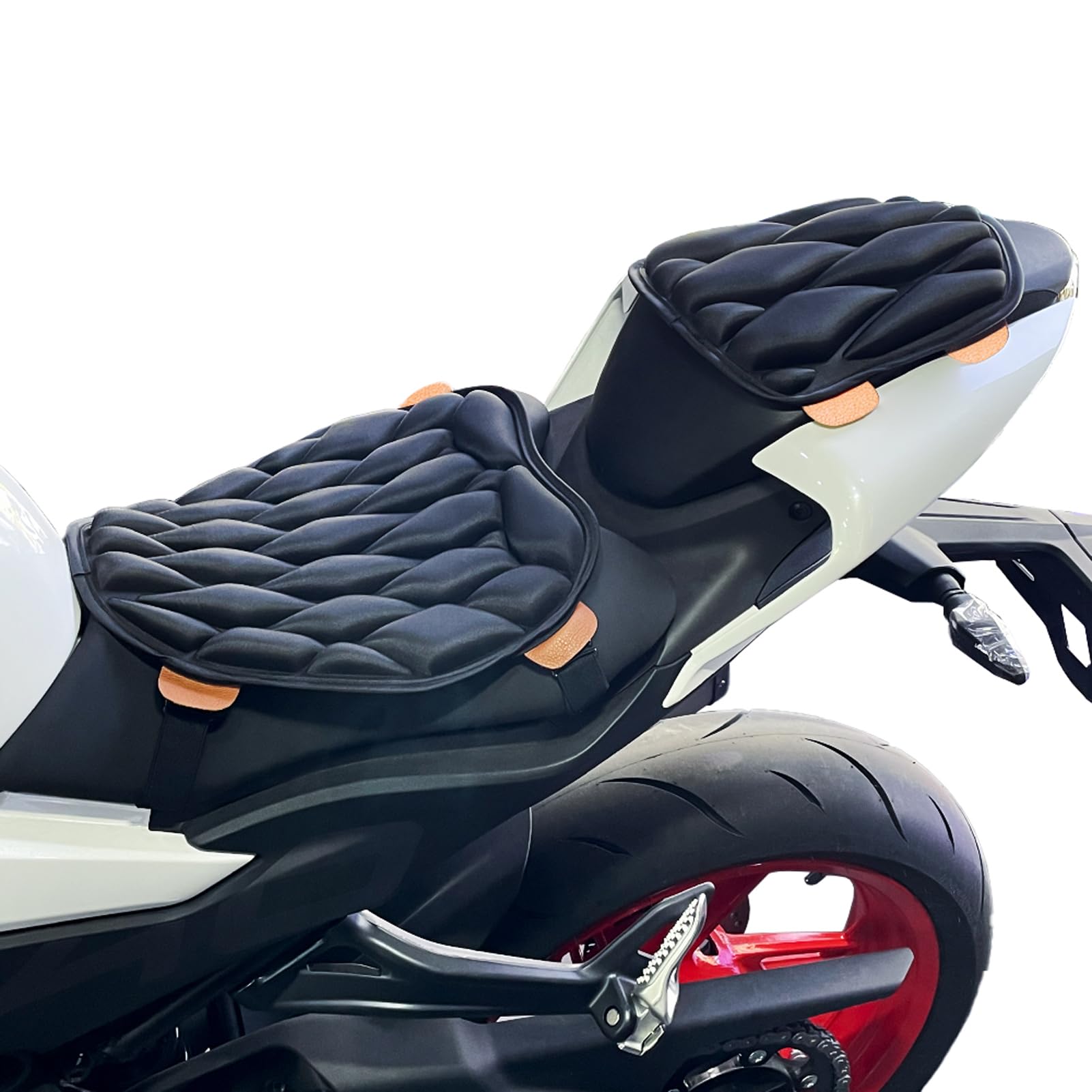 Składana żelowa poduszka do siedzenia motocykla, materiał żelowy o wysokiej elastyczności Wygodna, oddychająca amortyzacja podczas długich przejażdżek Poduszka siedzenia motocykla (L)