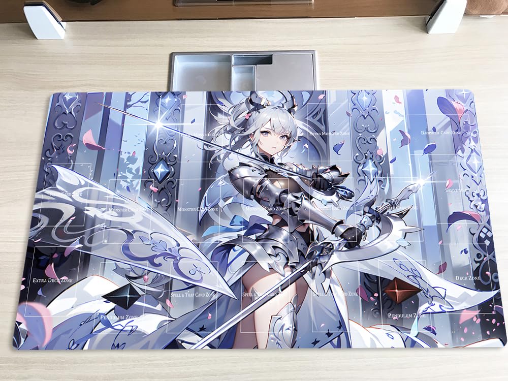 New Mlikemat Playmat Labrynth of The Silver Castle TCG CCG OCG Trading Card Game Mat with Zones + Free Bag (ZD014-119-A) - Image 2