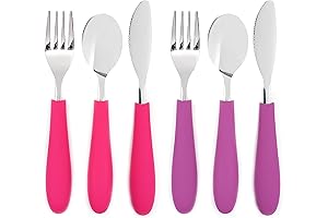 Kids Silverware Set with Silicone Handles
