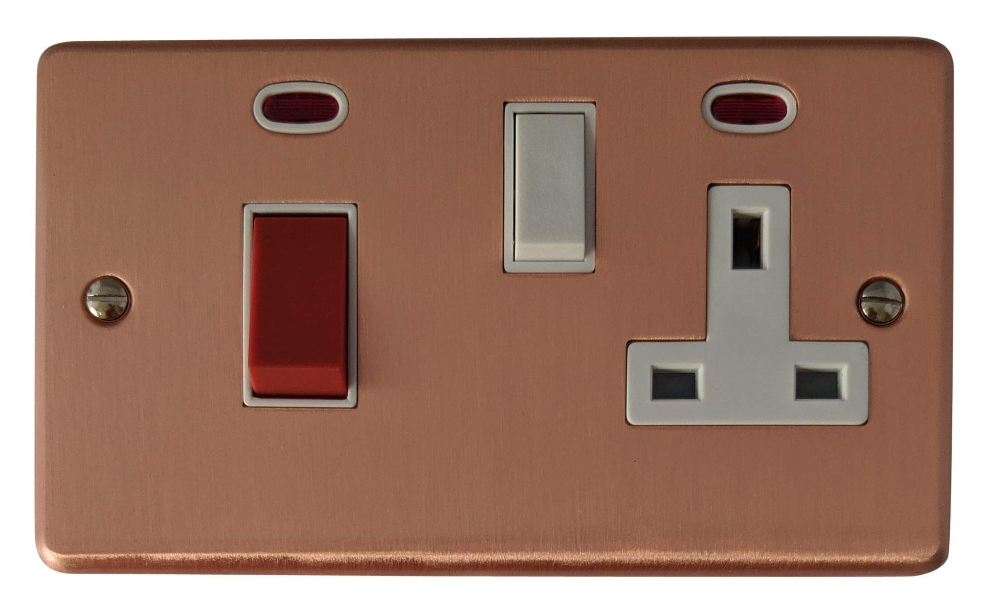G&H Brassware Gold/White Rose Cooker Switch With Socket ( Switch) - Crg29w