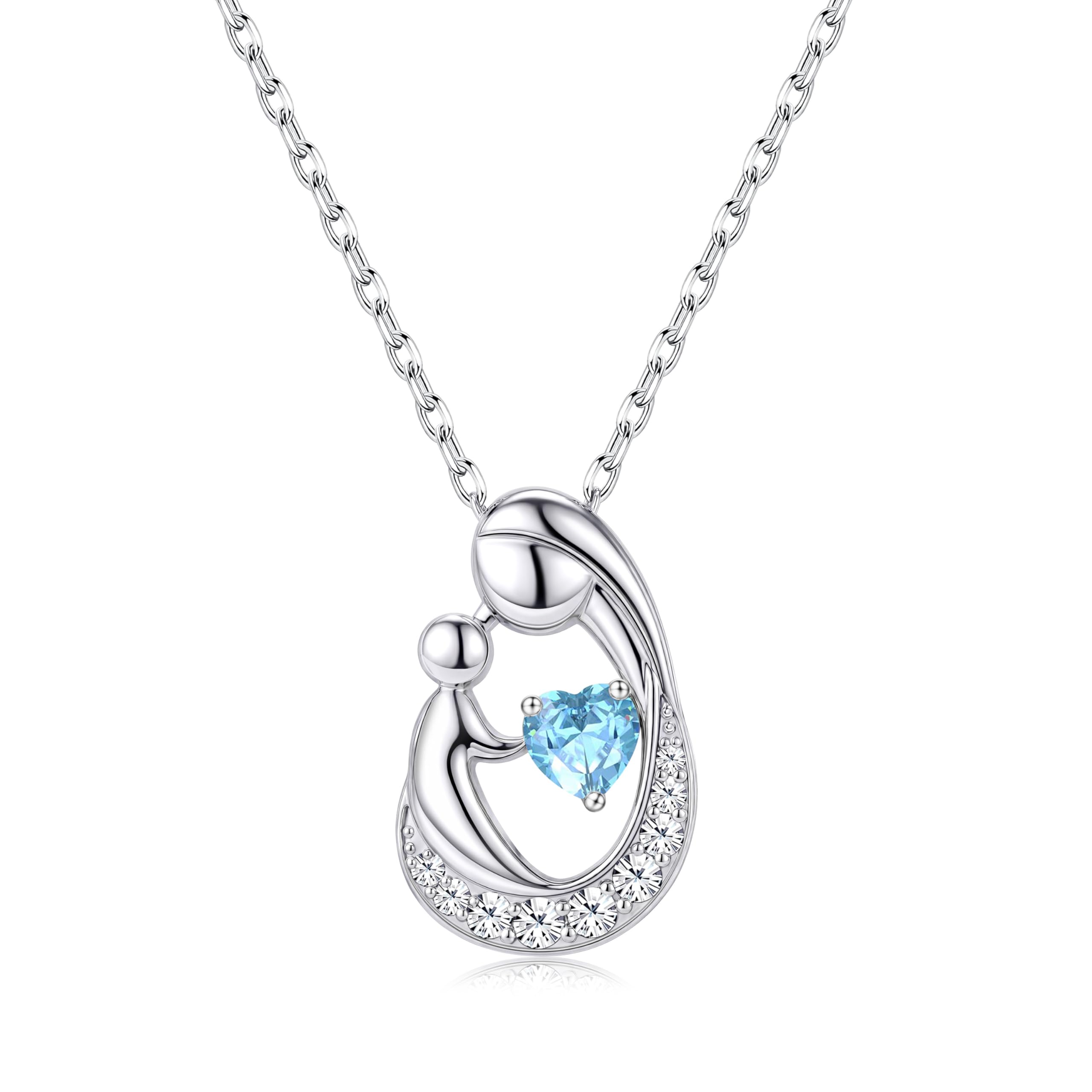 MILACOLATO Mom and Child Heart Necklace