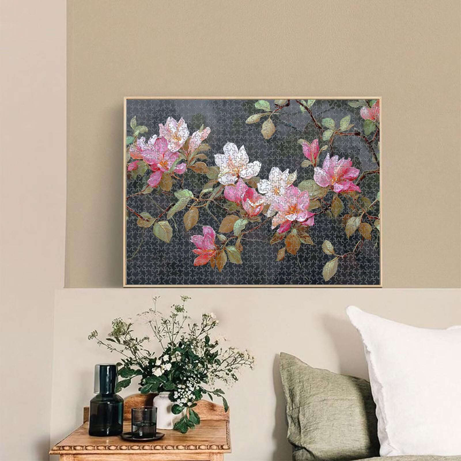 Puzzle 1000 Pezzi - Fiore & Rosa - Puzzle in Legno Durevole 1T#615