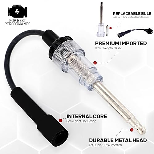 Miniatura 2 de Ram-Pro Probador de chispas en línea probador de encendido del motor de enchufe 6-12 voltios a prueba de tonos herramienta de detección de