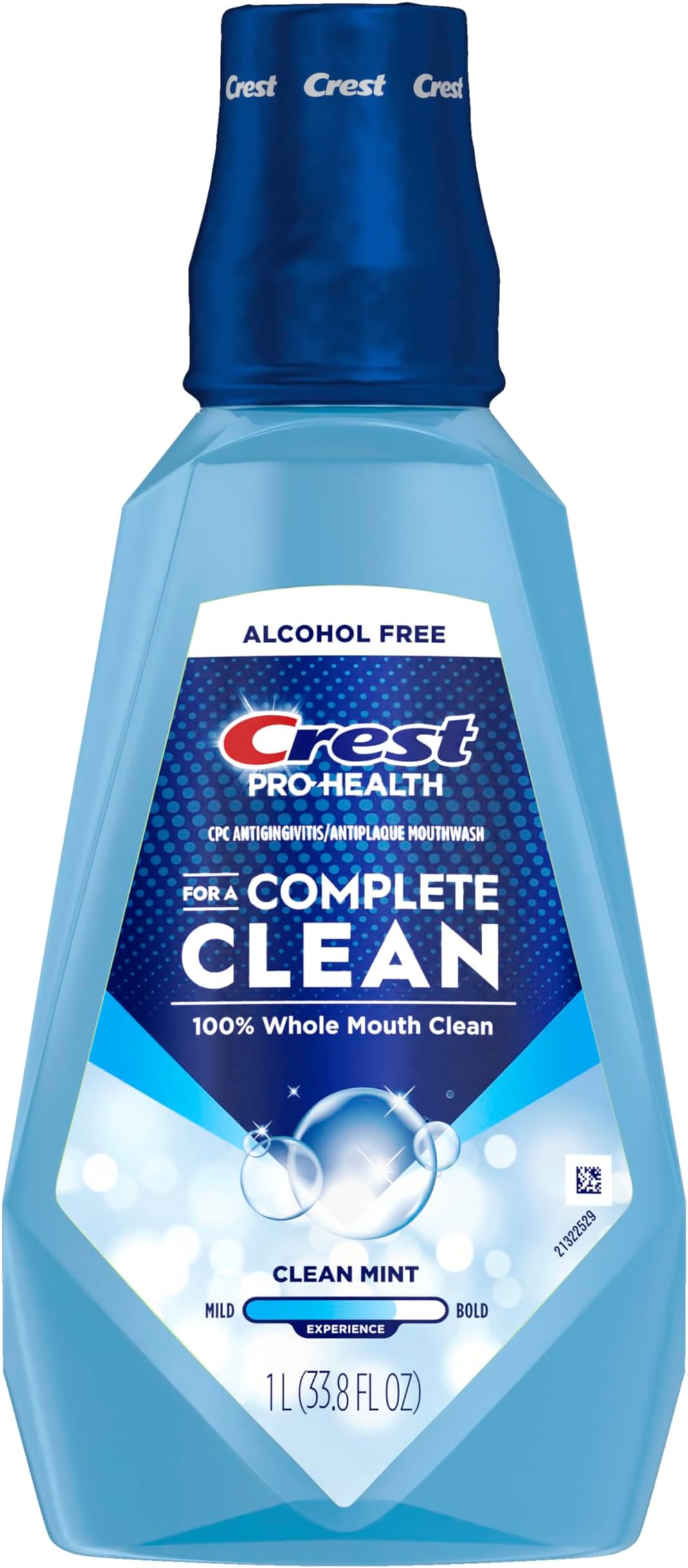 Crest Pro Health Multi-Protection Mouthwash with CPC (Cetylpyridinium Chloride), Clean Mint, 1L (33.8 fl oz)