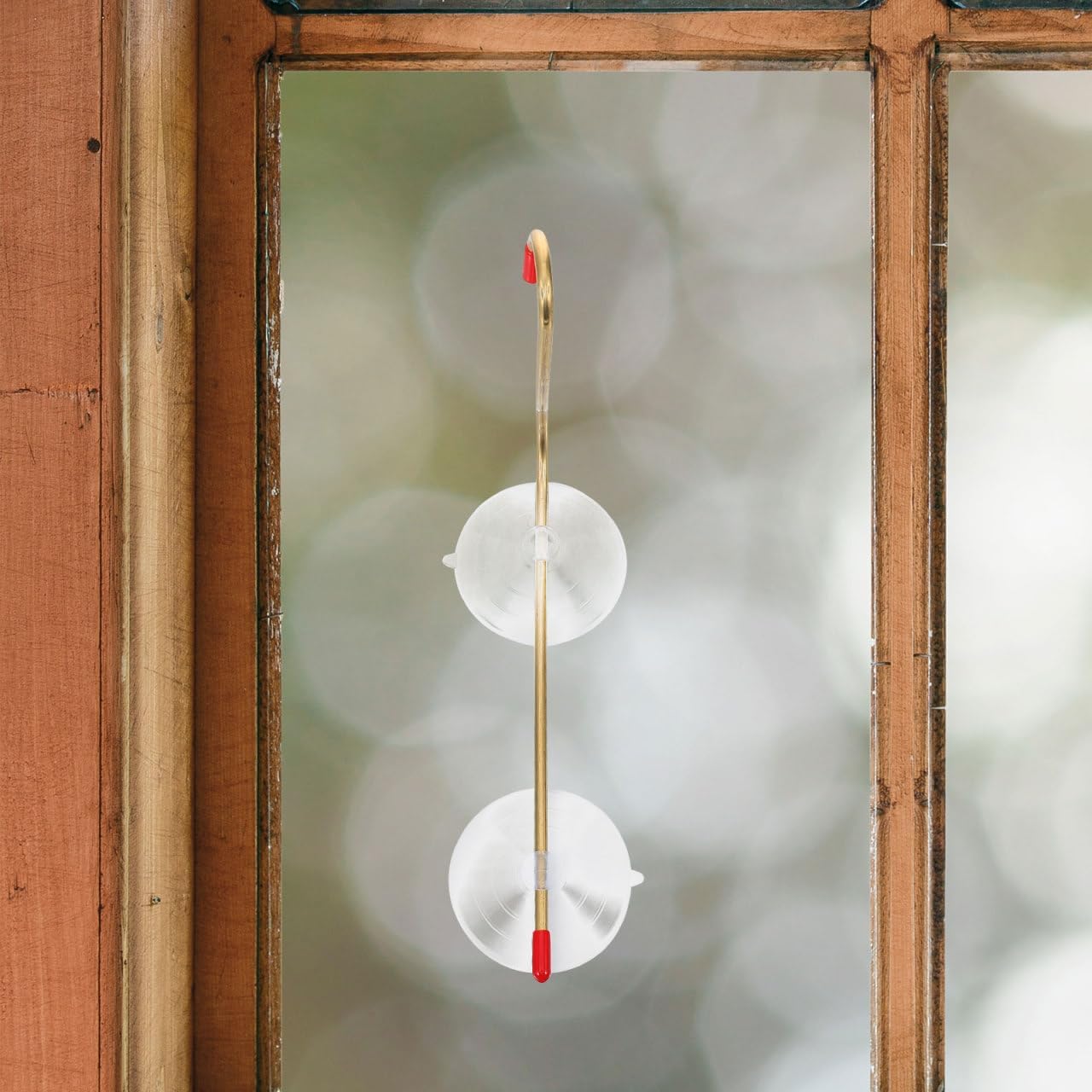 INOOMP Window Mount Hook Copper for Hummingbird Feeder Hanger with Suction Cups