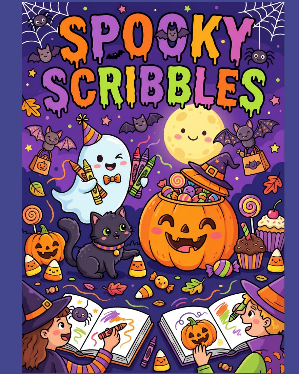 'Spooky Scribbles' Halloween Colouring Book for Kids: Cute, cozy Halloween fun for all ages: playful pumpkins, friendly ghosts, and not-too-spooky designs perfect for relaxing colouring!