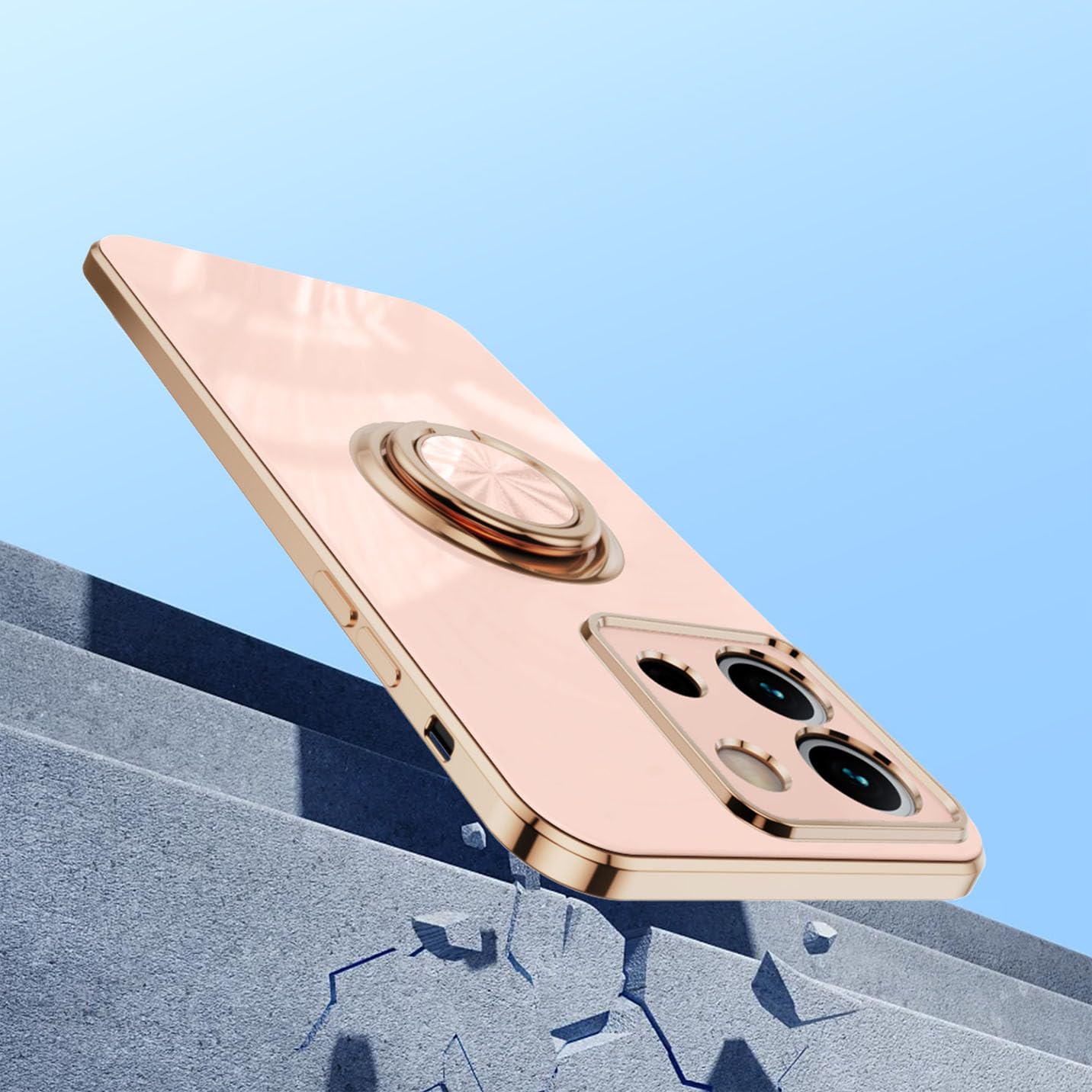 BORYA Cover per OPPO Find X5 Lite 5G, Ultra Sottile Antiurto Morbida Silicone TPU Bumper Custodia, Elegante Placcatura Phnom Penh Lusso Leggero Anticaduta Case, Porpora