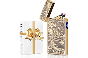LcFun Electric USB Rechargeable Lighter, Windproof Plasma Dual Arc Lighter, Electronic Flameless...