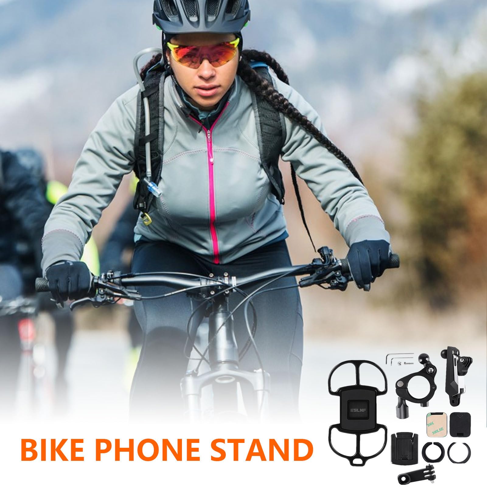 Supporto Per Telefono Bici Morsetto Universale Regolabile Antiurto | Supporto Per Manubrio Bicicletta per Navigazione Registrazione Video Live Streaming Videochiamate