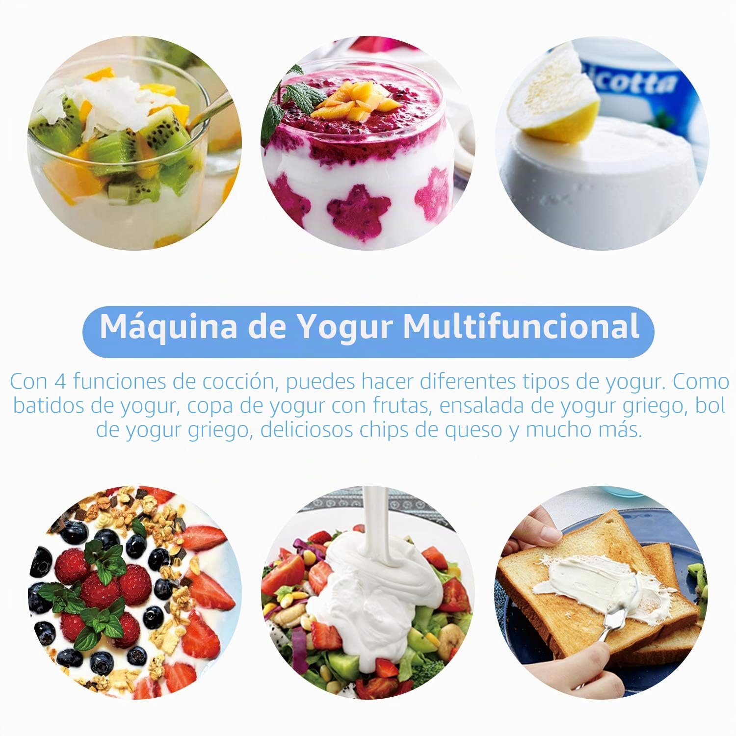 Máquina automática de yogur digital con olla interior de acero inoxidable, 2 tarros de vidrio (1 cuarto de galón) y colador para yogur orgánico en el hogar, color negro