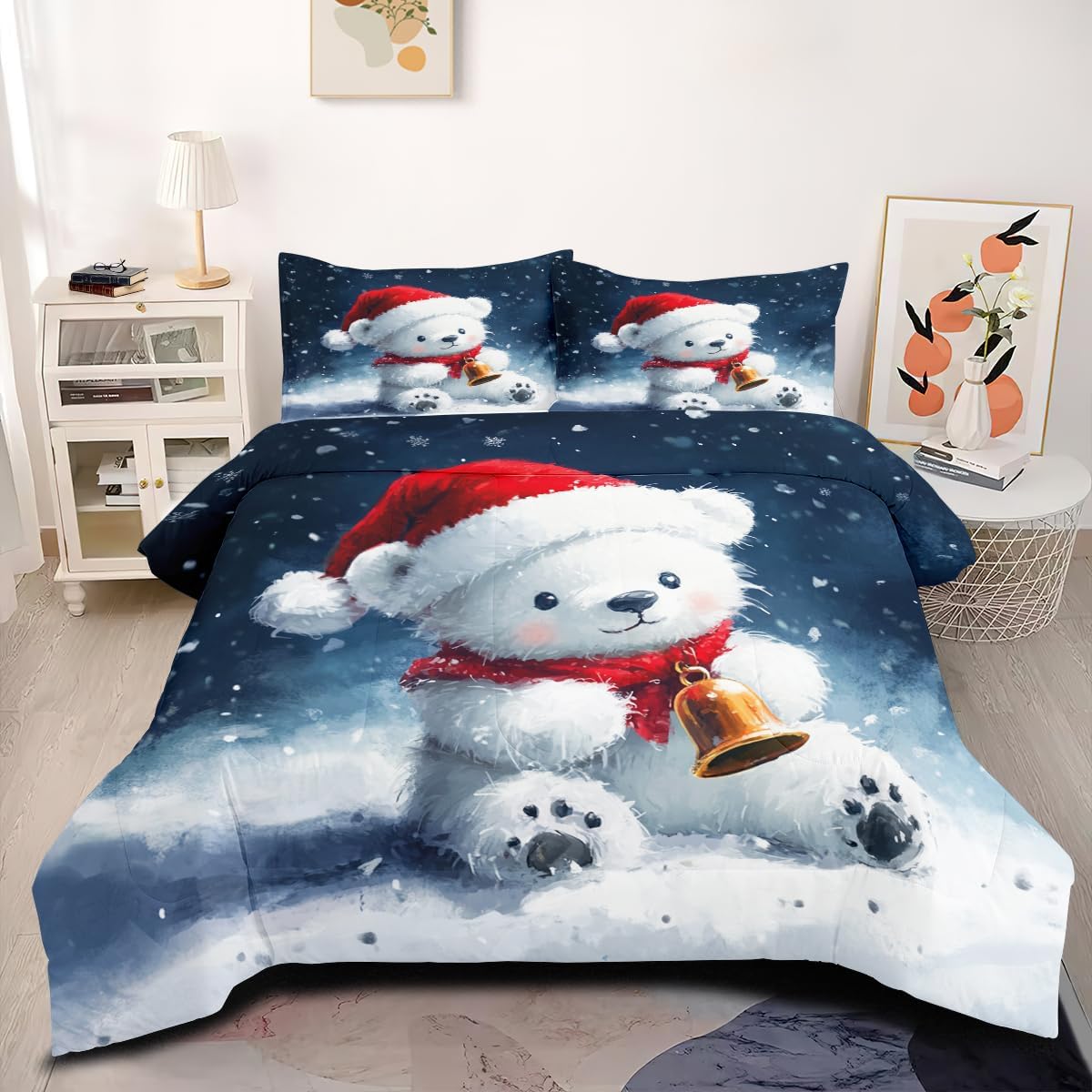 CCoutueChen Christmas Comforter Set King Size Christmas