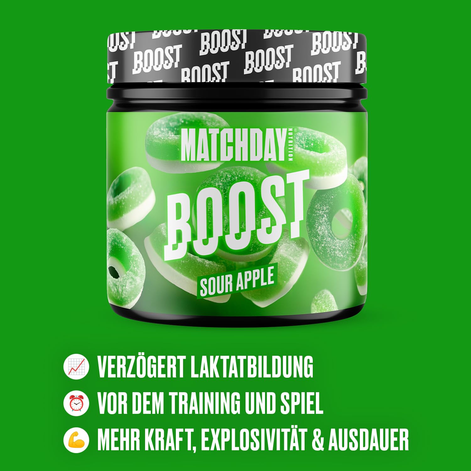 MATCHDAY NUTRITION BOOST für Fußballer I ATP Booster I Sportler-Getränk mit Aminosäuren und Kohlenhydraten I 20 Portionen für mehr Schnellkraft, Explosivität & Ausdauer