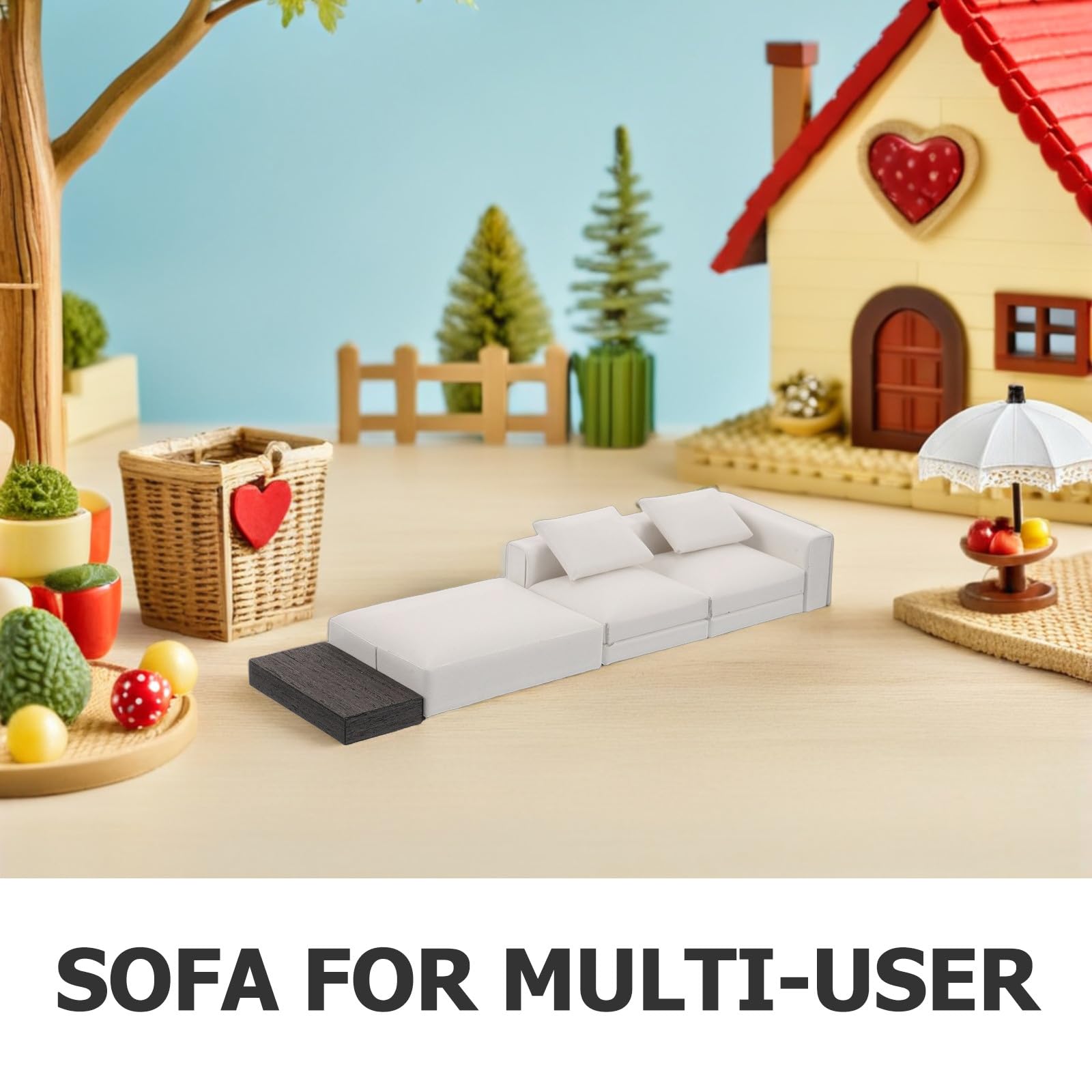 Yardwe Muebles para casa de muñecas: Sofá pequeño para Modelos en Miniatura de casa de muñecas a Escala 1:20 - Mini sofá de Juguete para Sala de Juegos o decoración de Fiestas