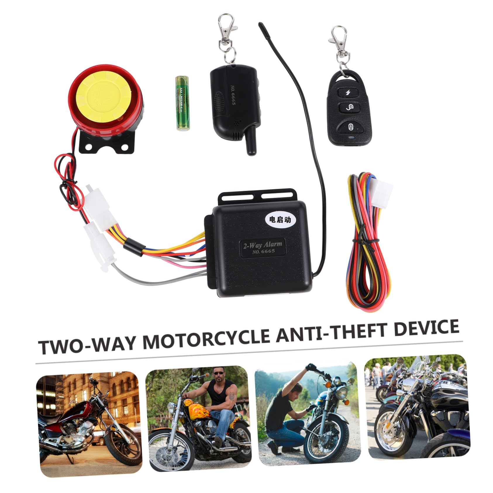 1set Dispositivo Di Sicurezza Antifurto Per Di Allarme Con Sensibilità e Funzione Di Remoto Per e Scooter