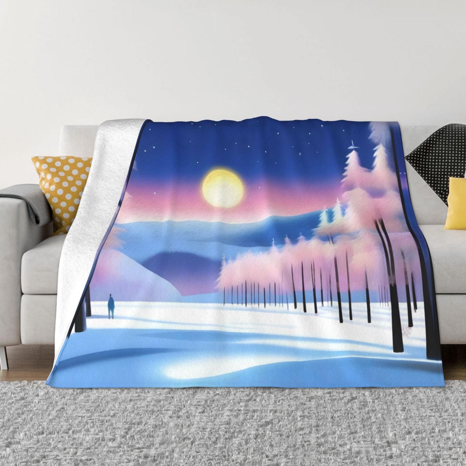 Couverture en flanelle lit 203x152 plaid grand canapé salon