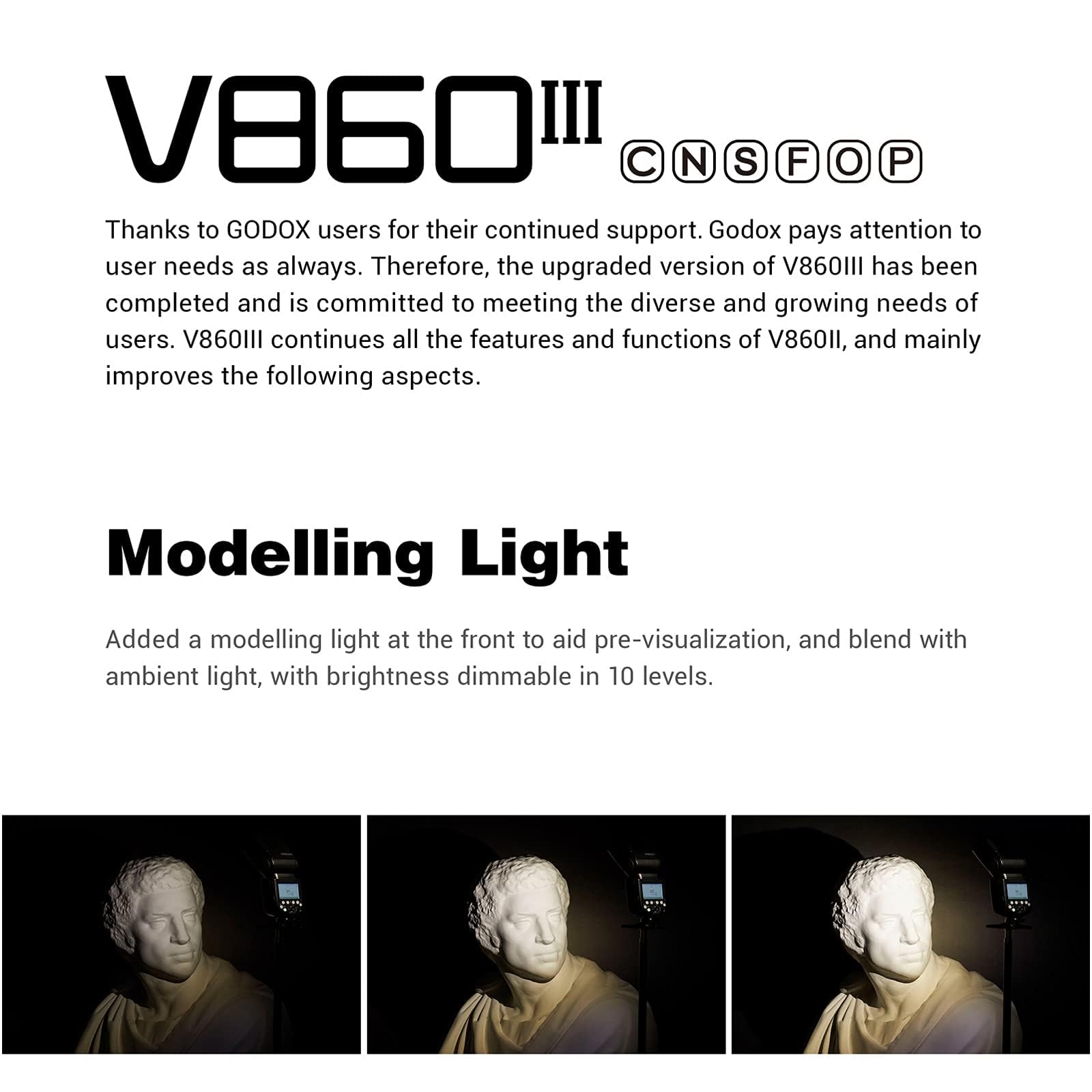 Godox V860III-S TTL GN60 1/8000 Speedlight Batteria agli ioni di litio 2600mAh Flash Sony