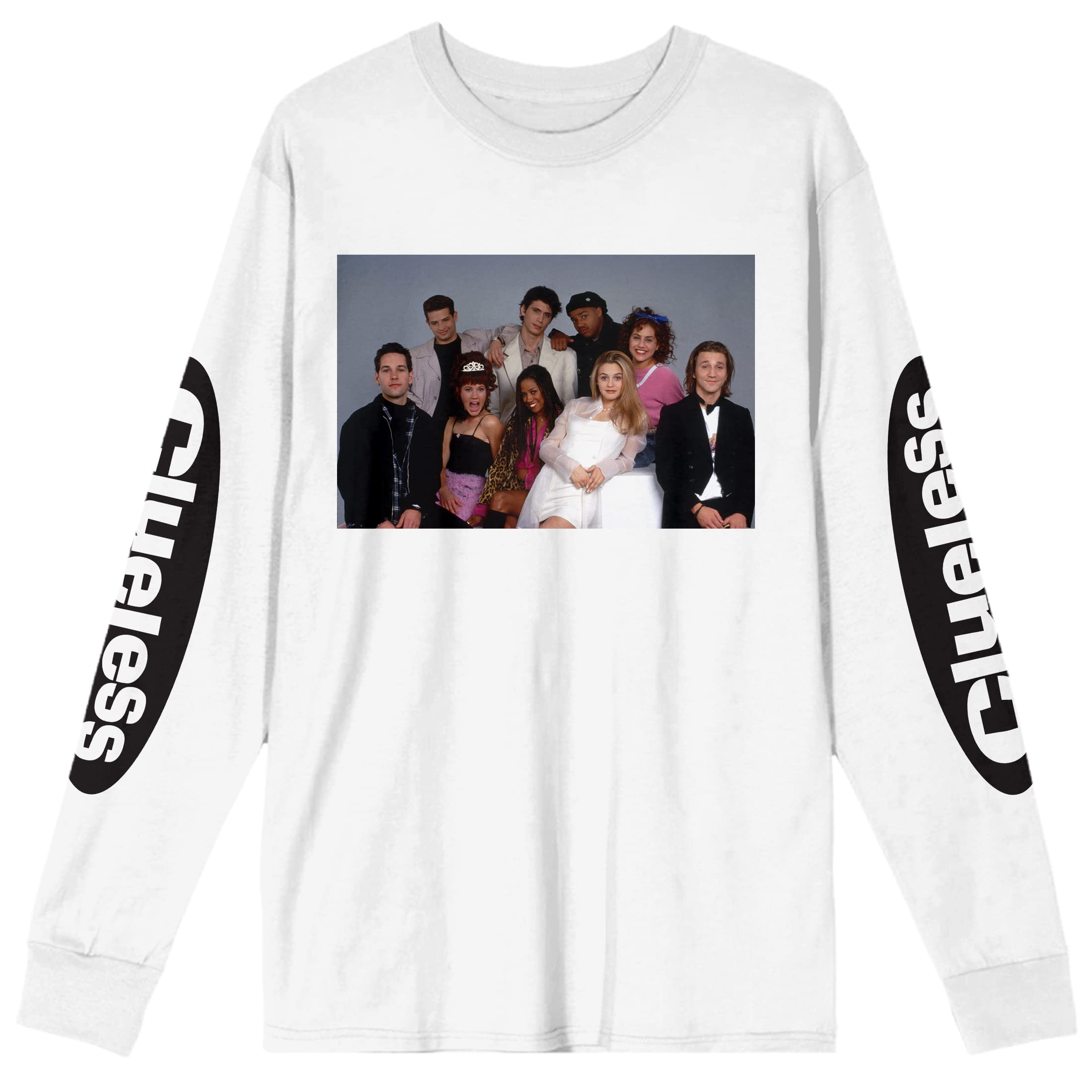 Bioworld Clueless Movie Characters Men's White Long Sleeve Tee