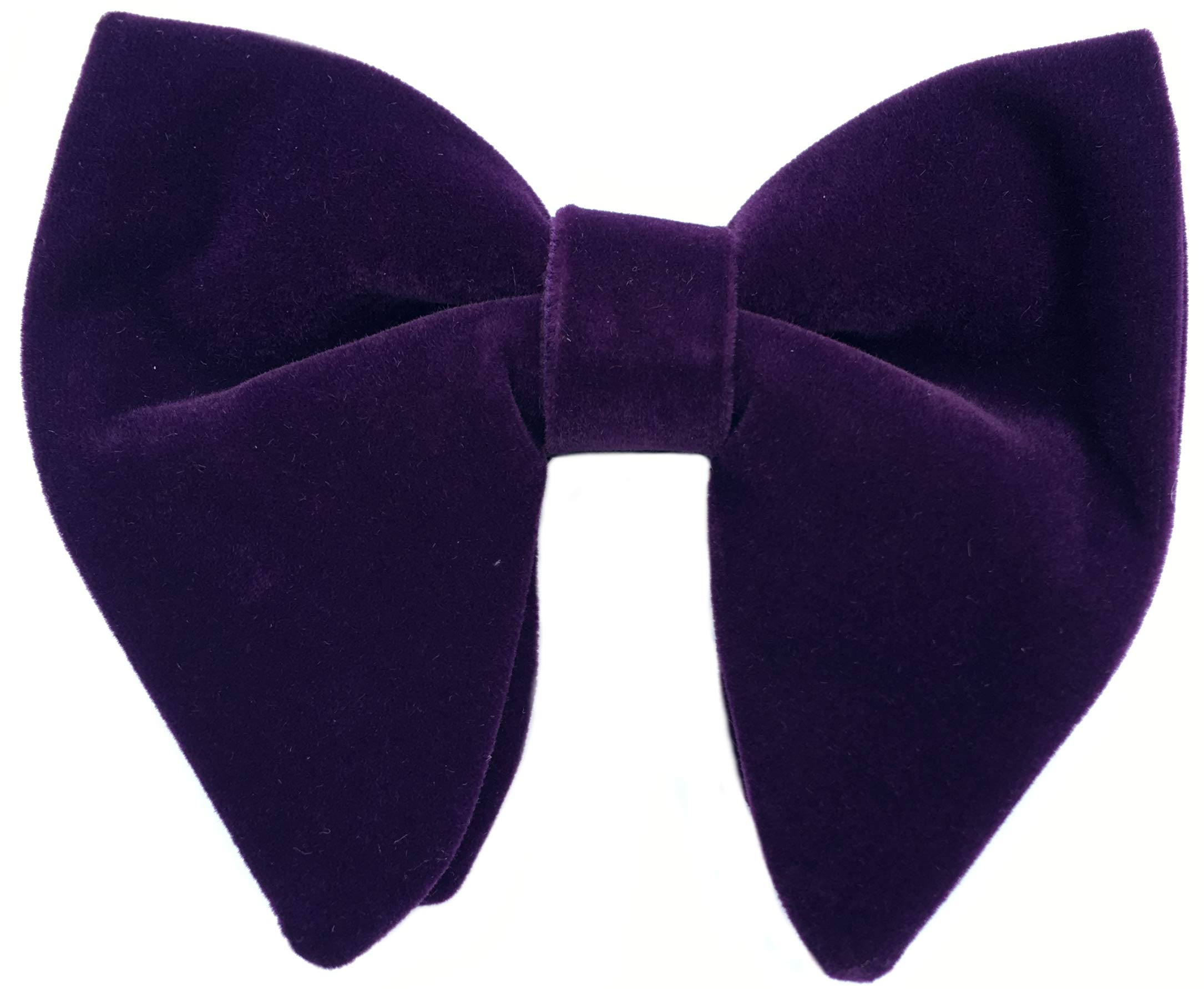 Justar Men's Velvet Bow Ties Pre-Tied Oversized Bowtie Formal Tuxedo Butterfly Big Bowties (Purple)