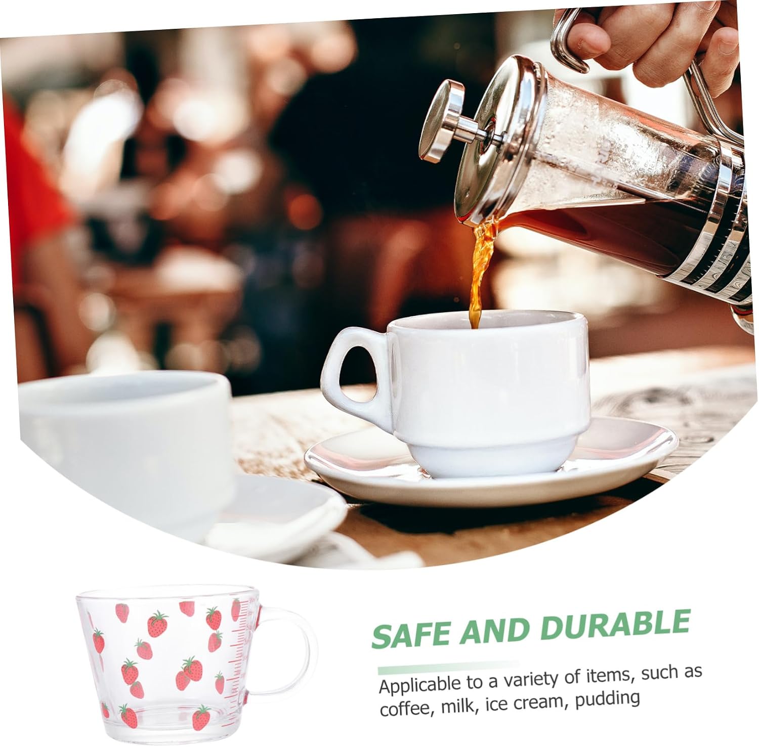 1pc Lovely Strawberry Glass Cup Drinking Glass for Juice Milk and Beverages and Versatile Container for Home Use